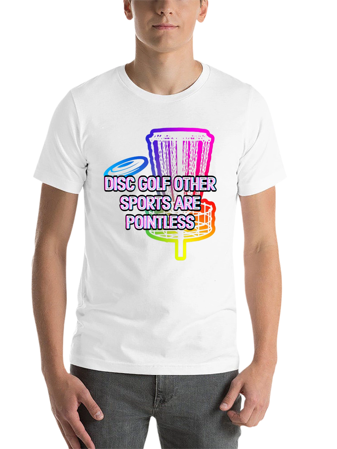 Black Funny Disc Golf Tee - Other Sports Are Pointless! view 14