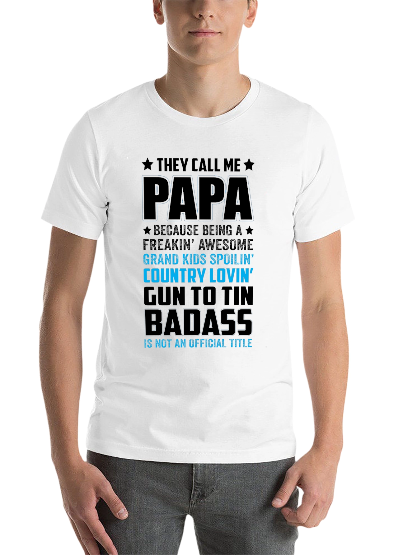 Black Papa Badass Graphic T-Shirt view 14