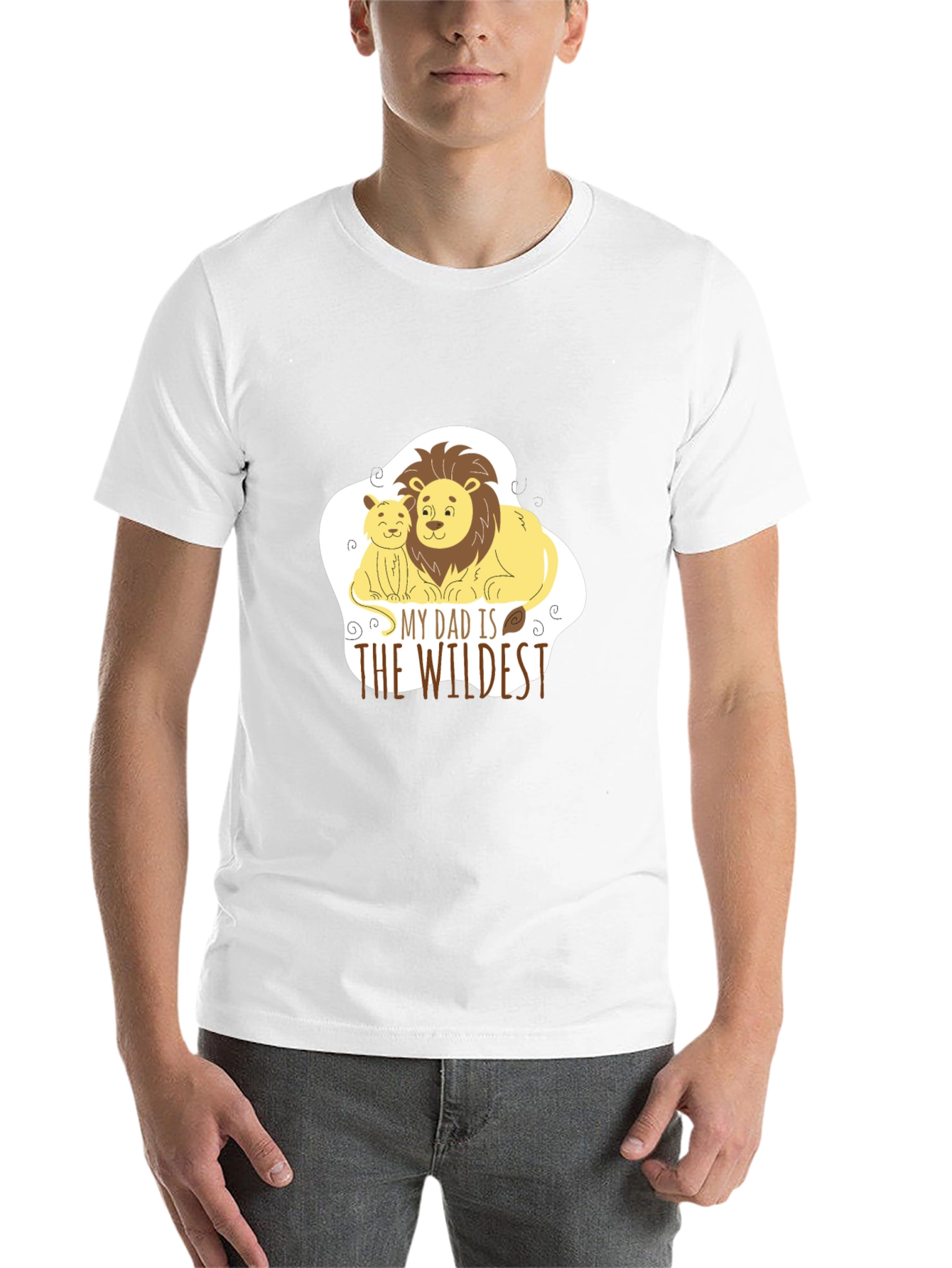Black Dad & Cub Lion Graphic Tee - The Wildest Dad! view 14