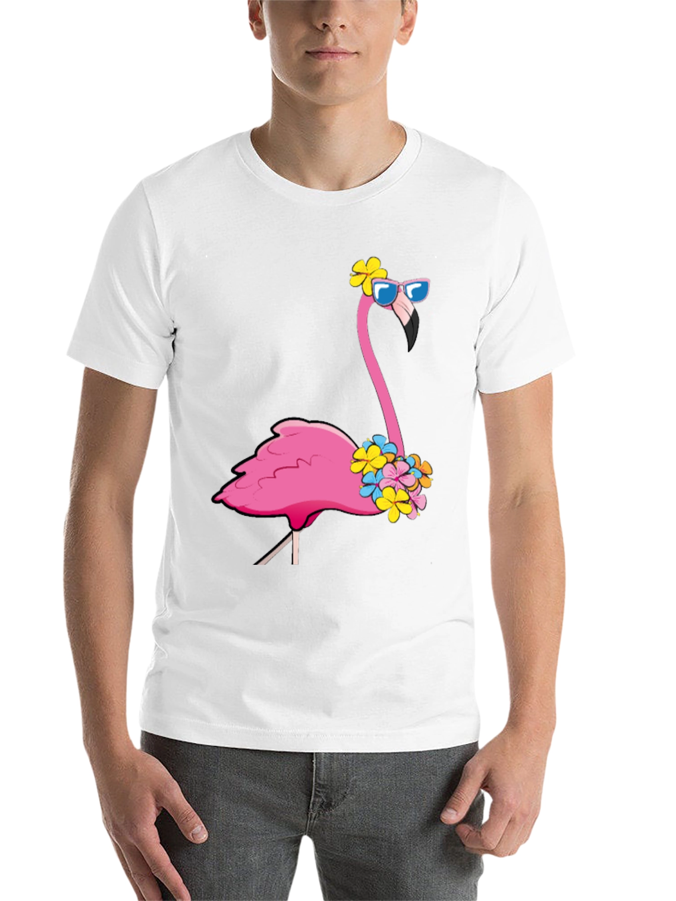 Black Cool Flamingo T-Shirt - Summer Vibes view 14