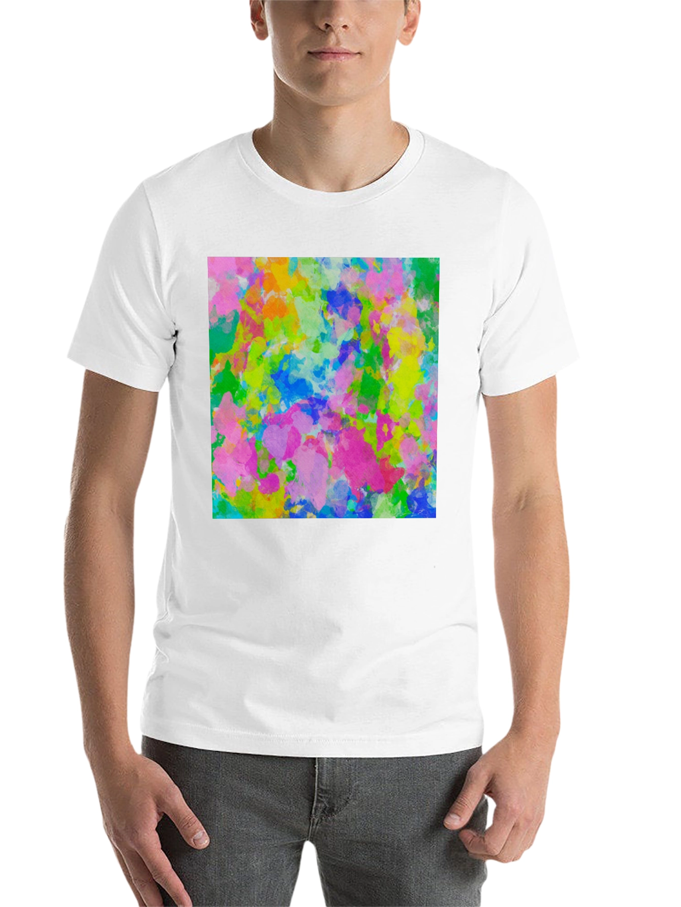 Black Abstract Art Print Black T-Shirt view 14