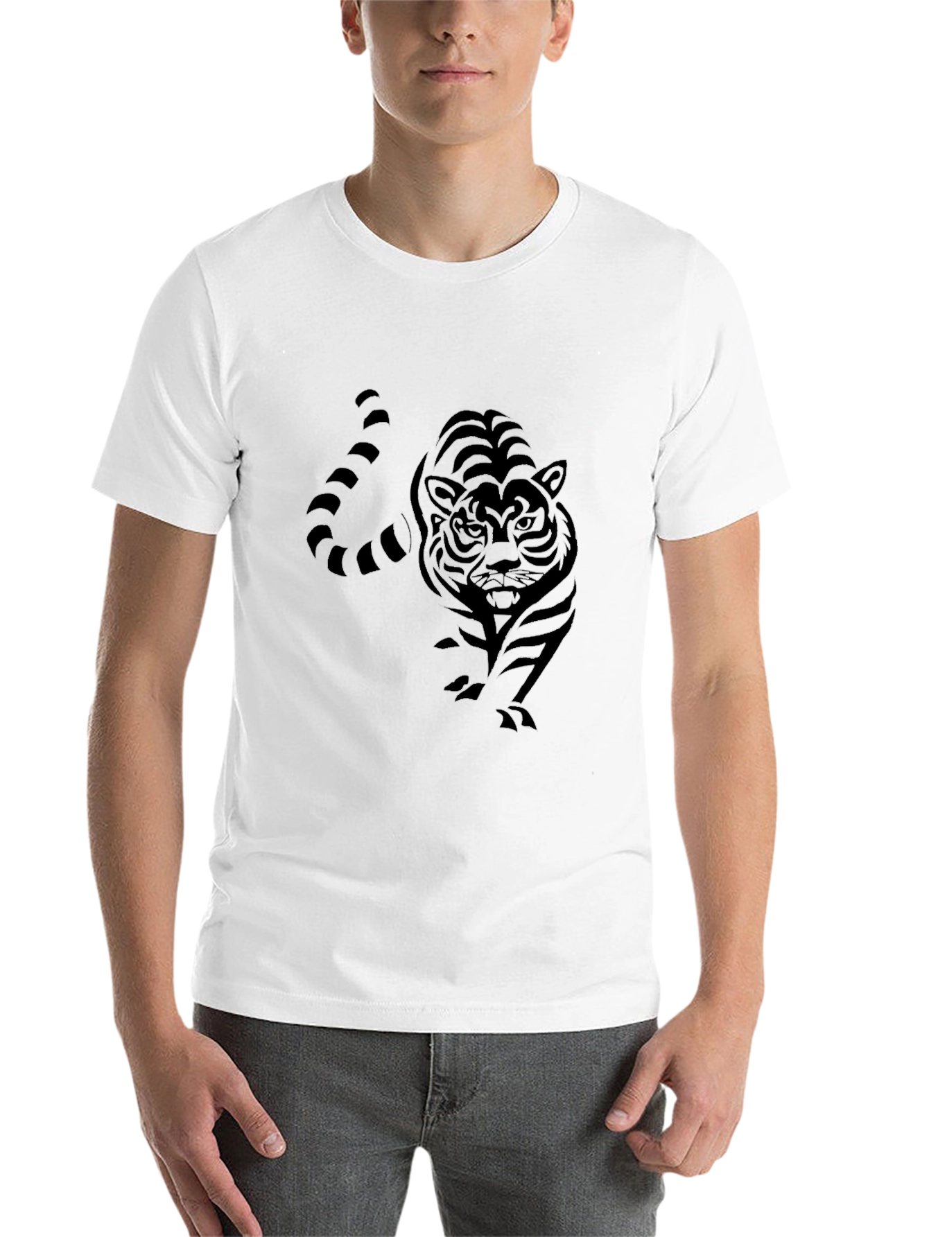 Black Black Tiger Graphic Tee - Men's Fashion view 14