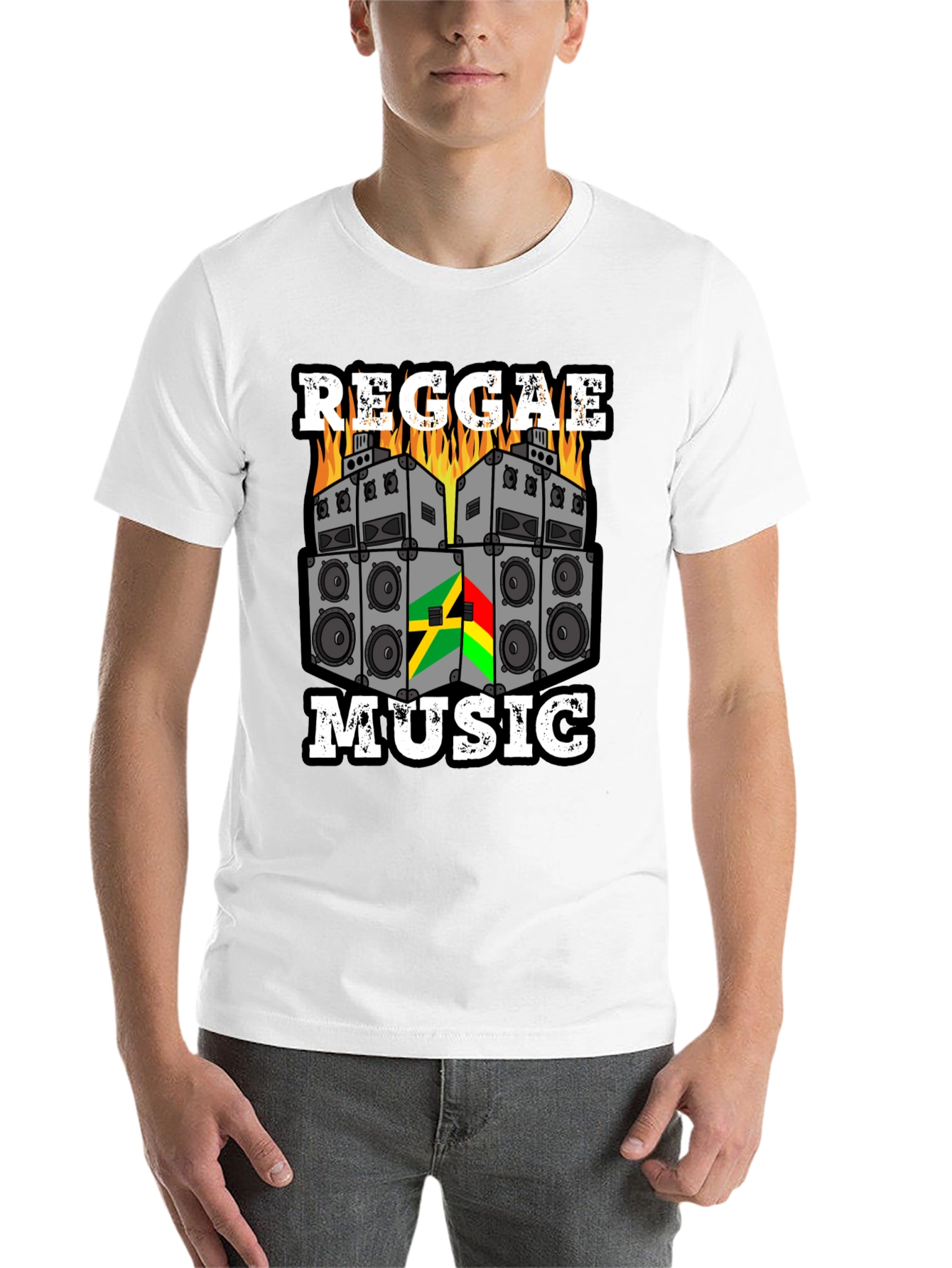 Black Reggae Music Graphic Tee - Black Cotton view 14