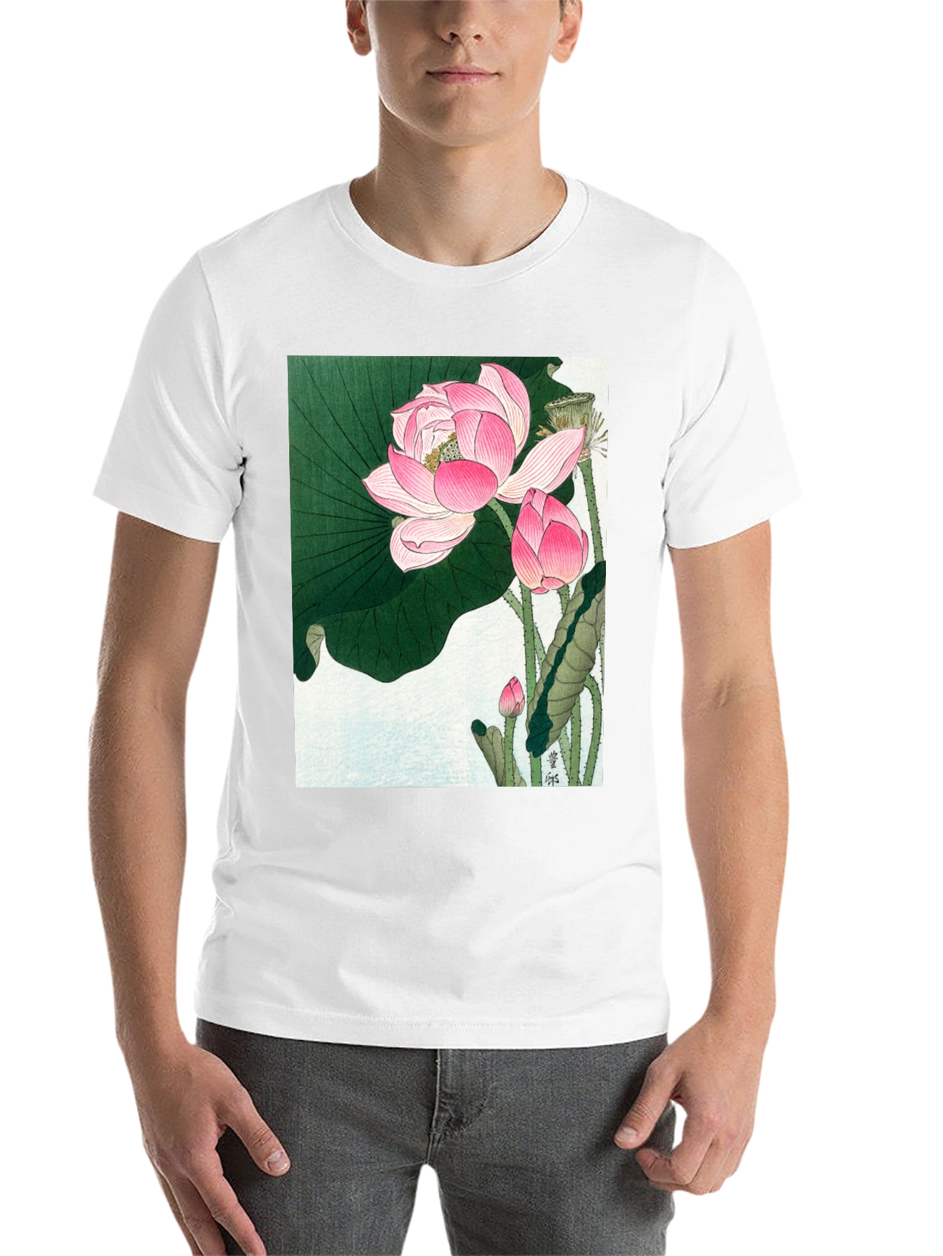 Black Lotus Print T-Shirt view 14