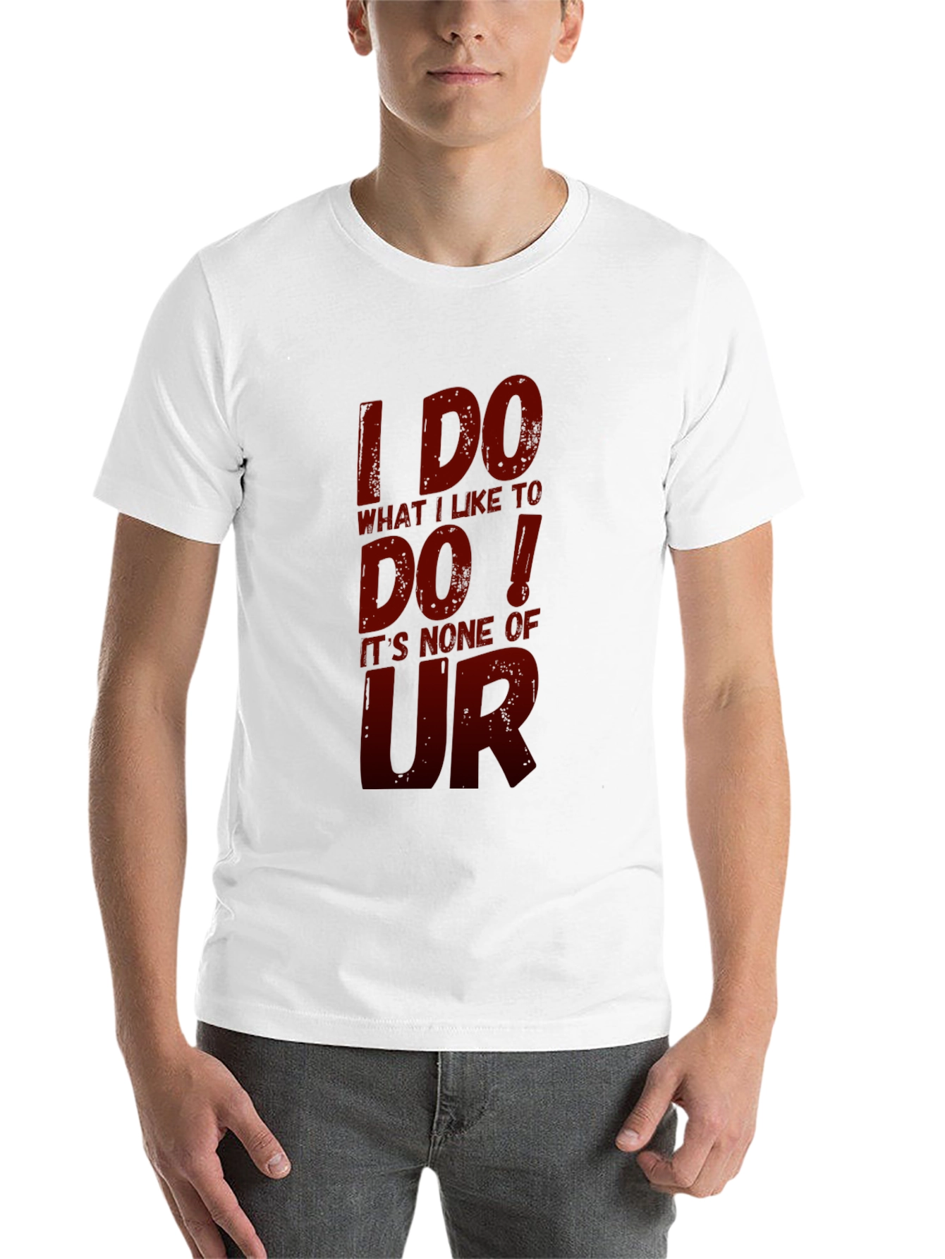 Black I DO What I Like Graphic Tee - Black Casual T-Shirt view 14