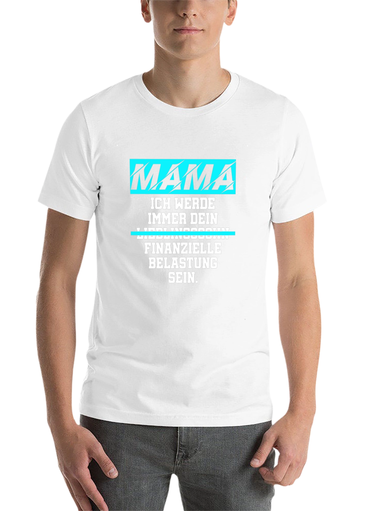 Black Mama's Boy T-Shirt: Funny German Saying view 14