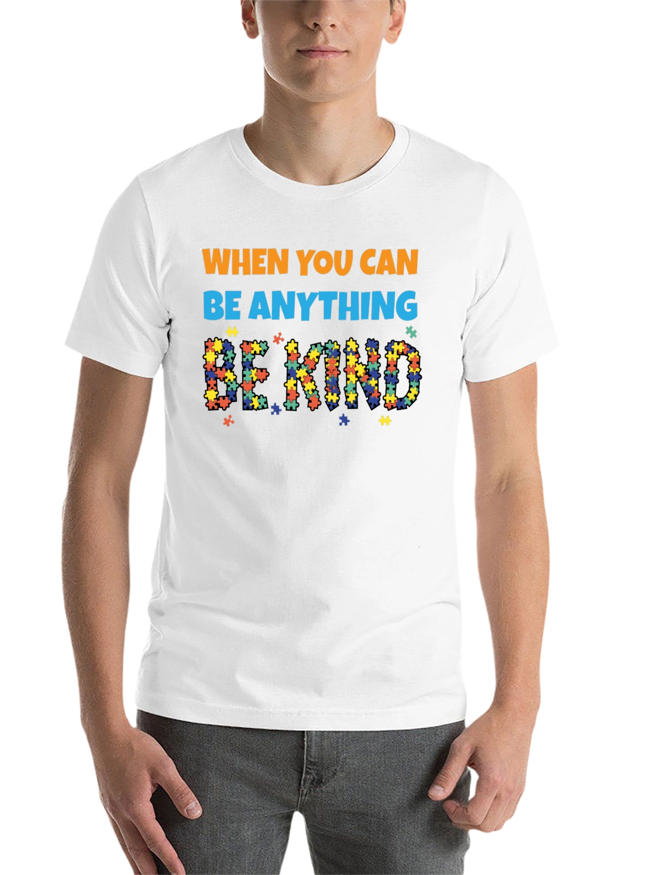Black Be Kind Autism Awareness T-Shirt view 14