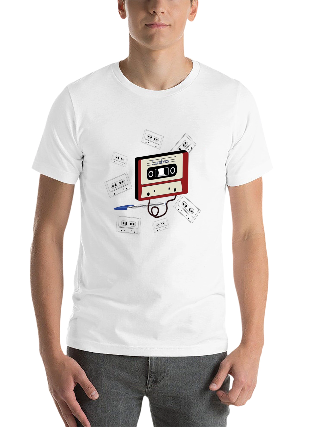 Black Retro Cassette Tape T-Shirt - Classic Design view 14