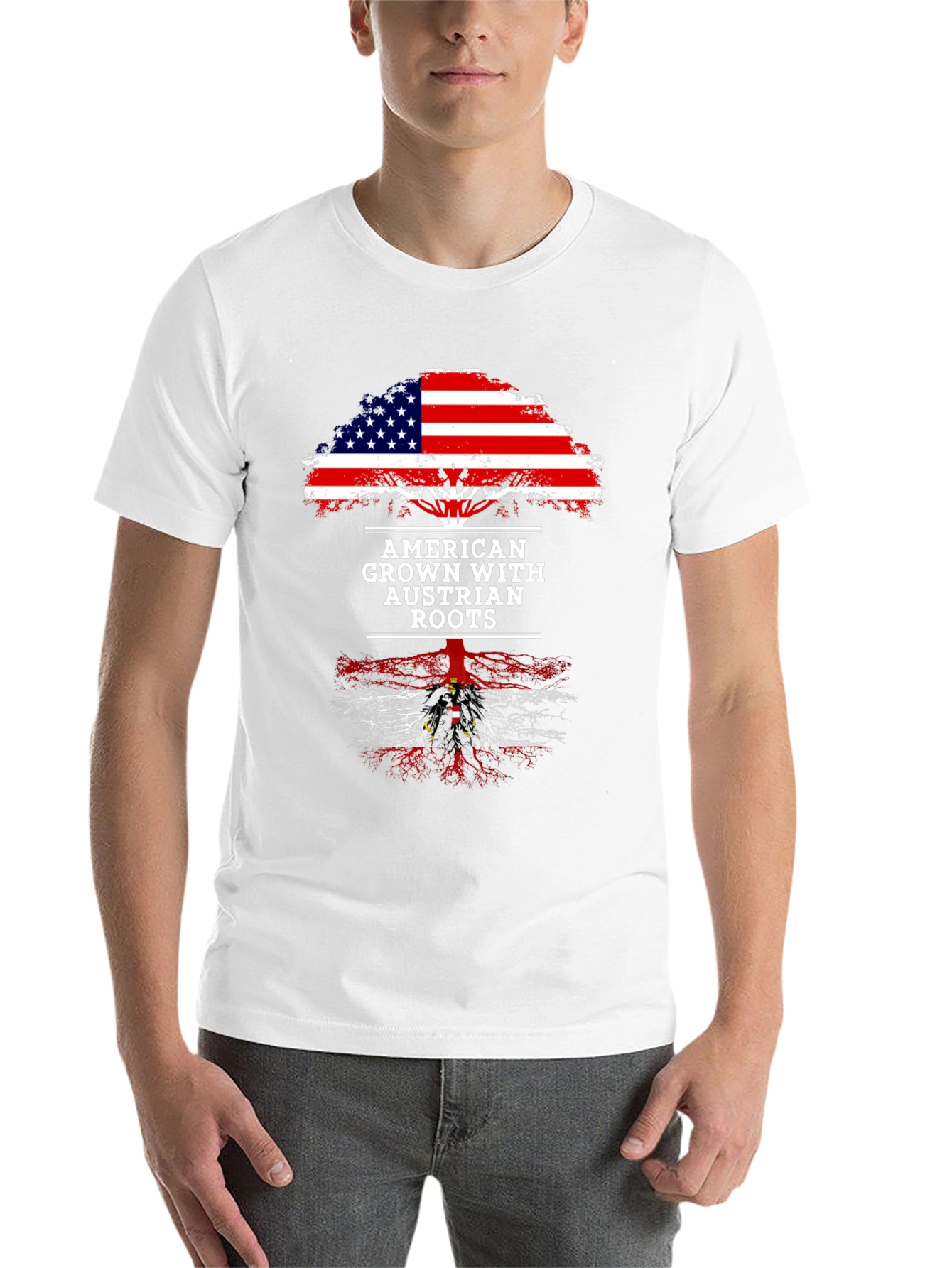 Black American Grown Austrian Roots Tee view 14