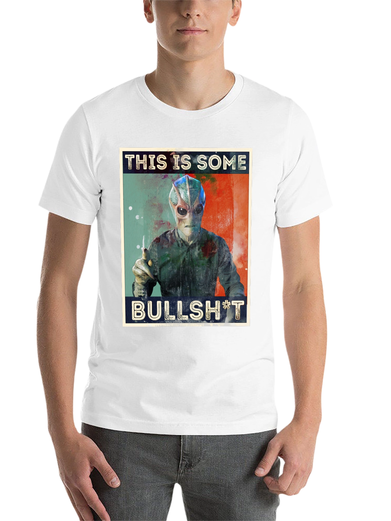 Black This Is Some Bullsh*t Alien Graphic Tee view 14