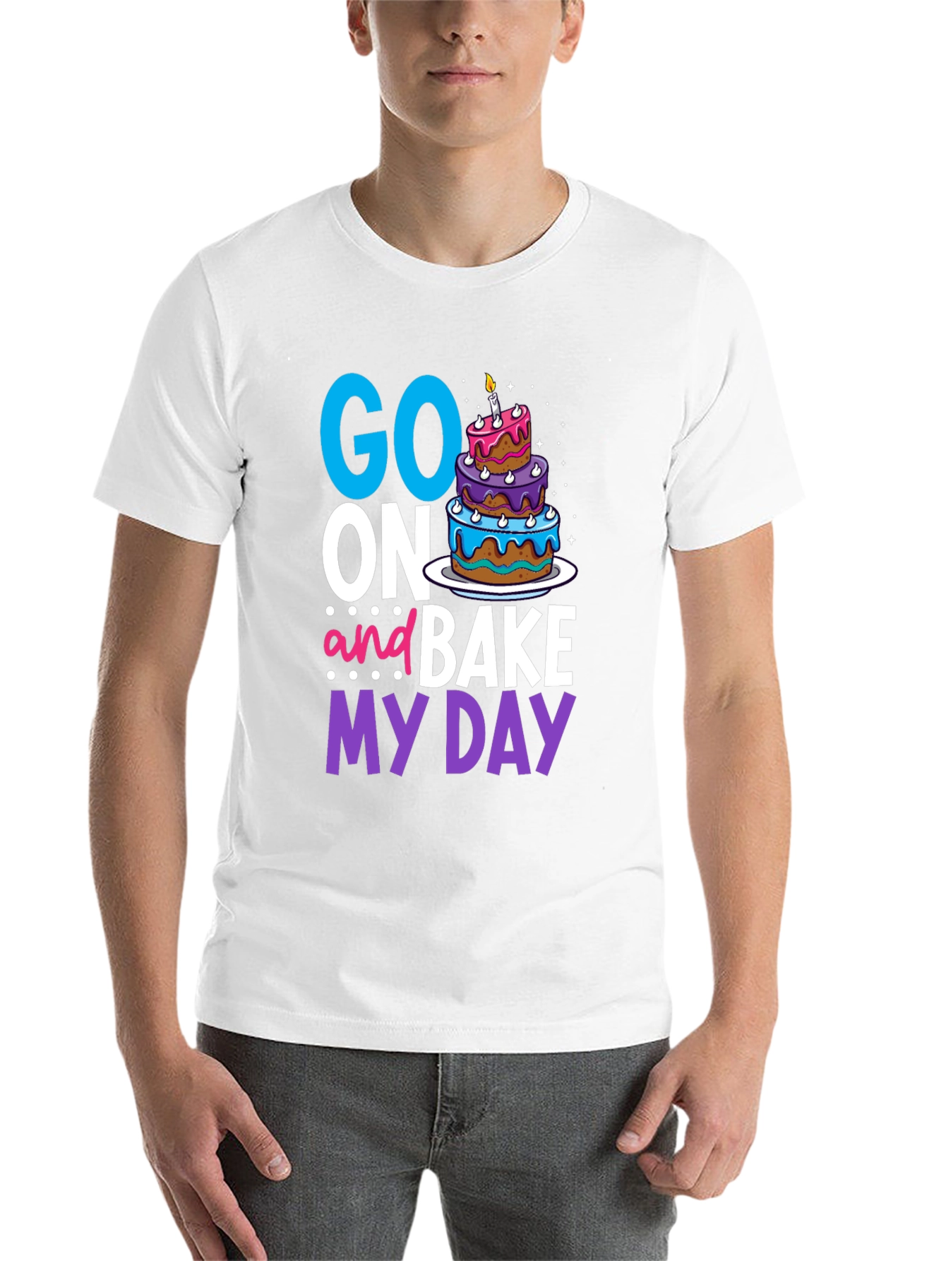 Black Go On And Bake My Day T-Shirt view 14