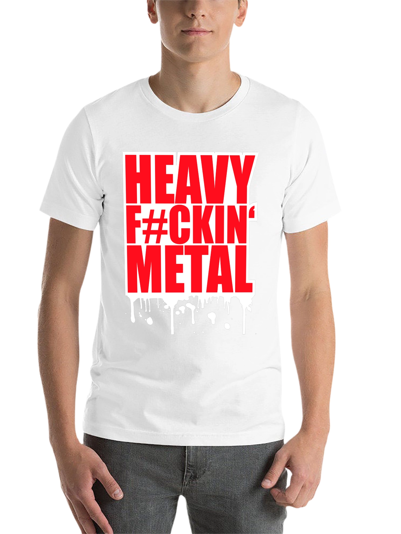 Black Heavy Metal Graphic Tee - Black Cotton T-Shirt view 14