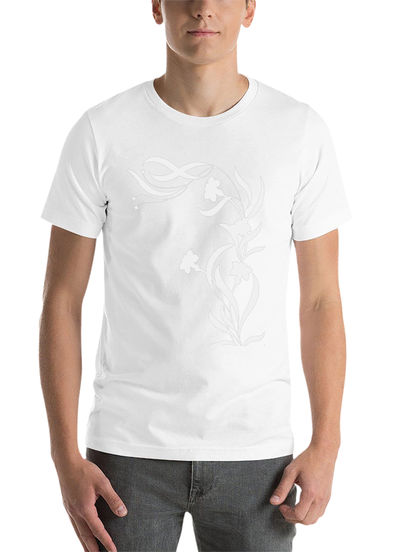 Floral Graphic Black T-Shirt - Stylish Men's Tee - 14