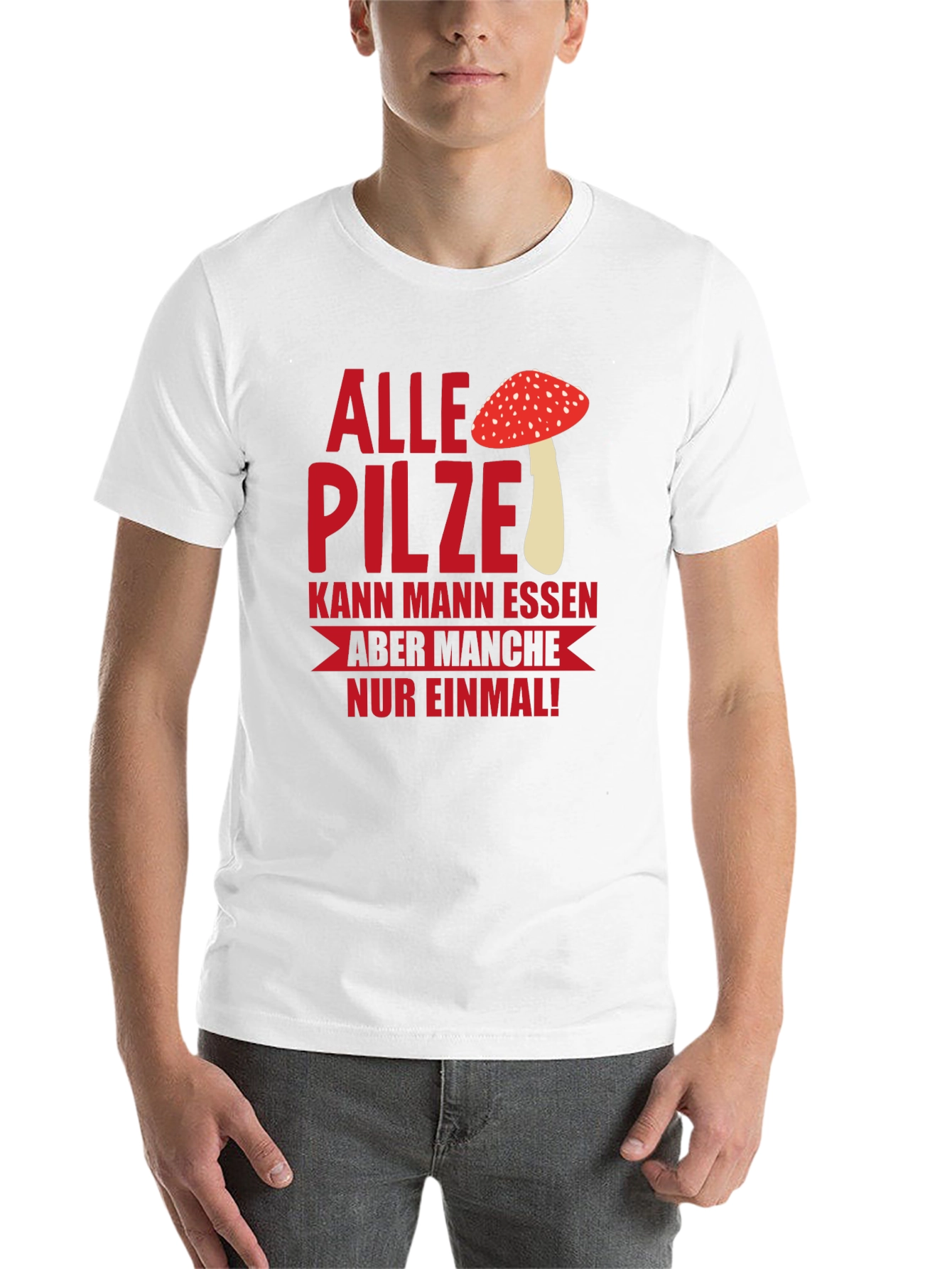 Black Humorous Mushroom T-Shirt - "Alle Pilze..." view 14