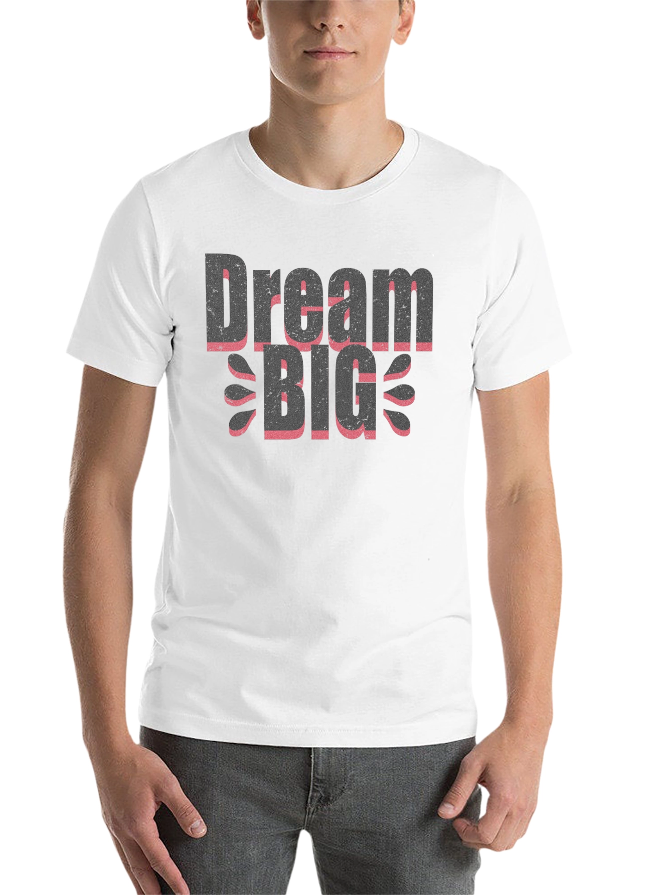 Black Dream Big Graphic Tee - Trendy Black T-Shirt view 14