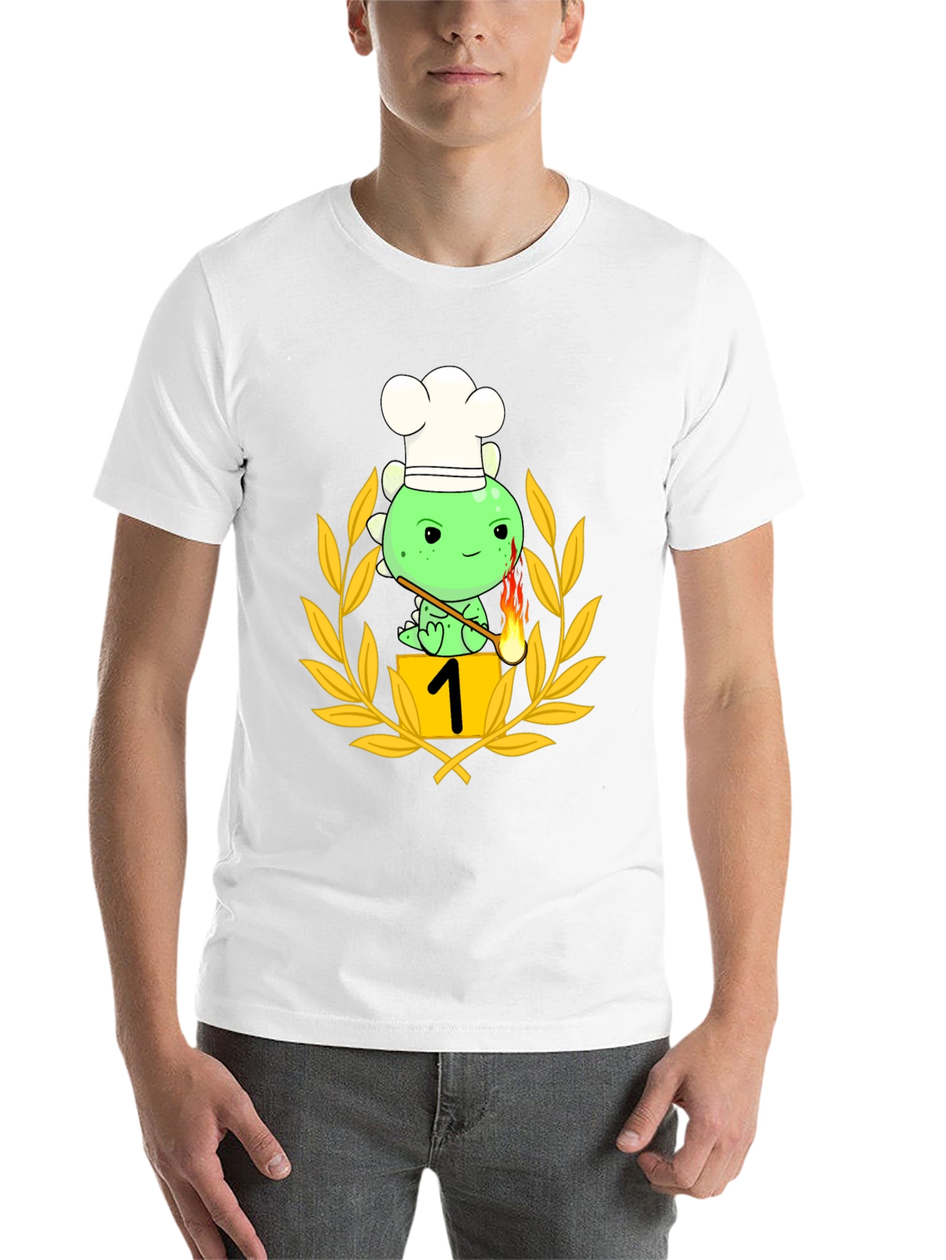 Black Chef Dino T-Shirt - Culinary Champion view 14