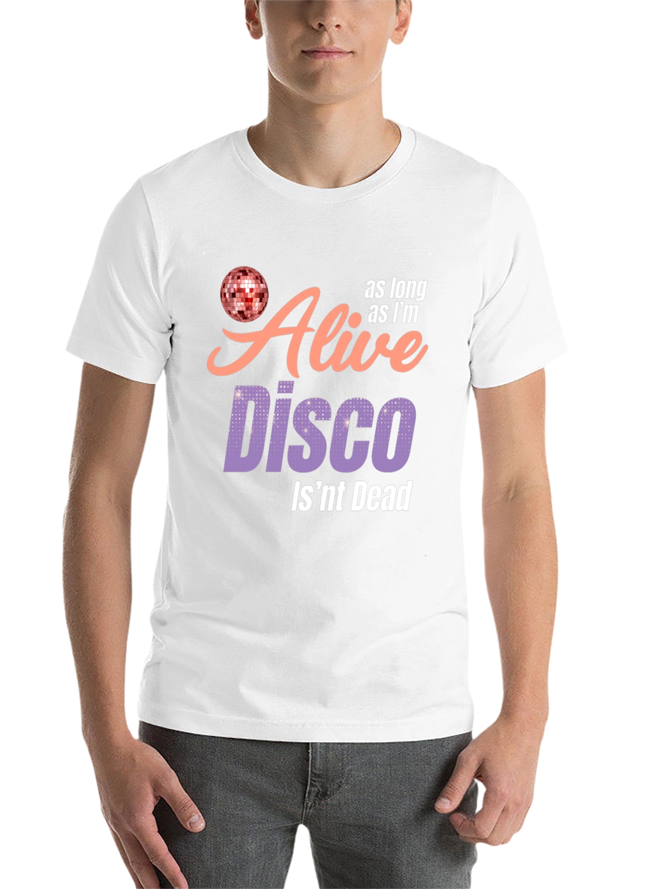 Black Alive Disco T-Shirt - Disco Ball Graphic Tee view 14
