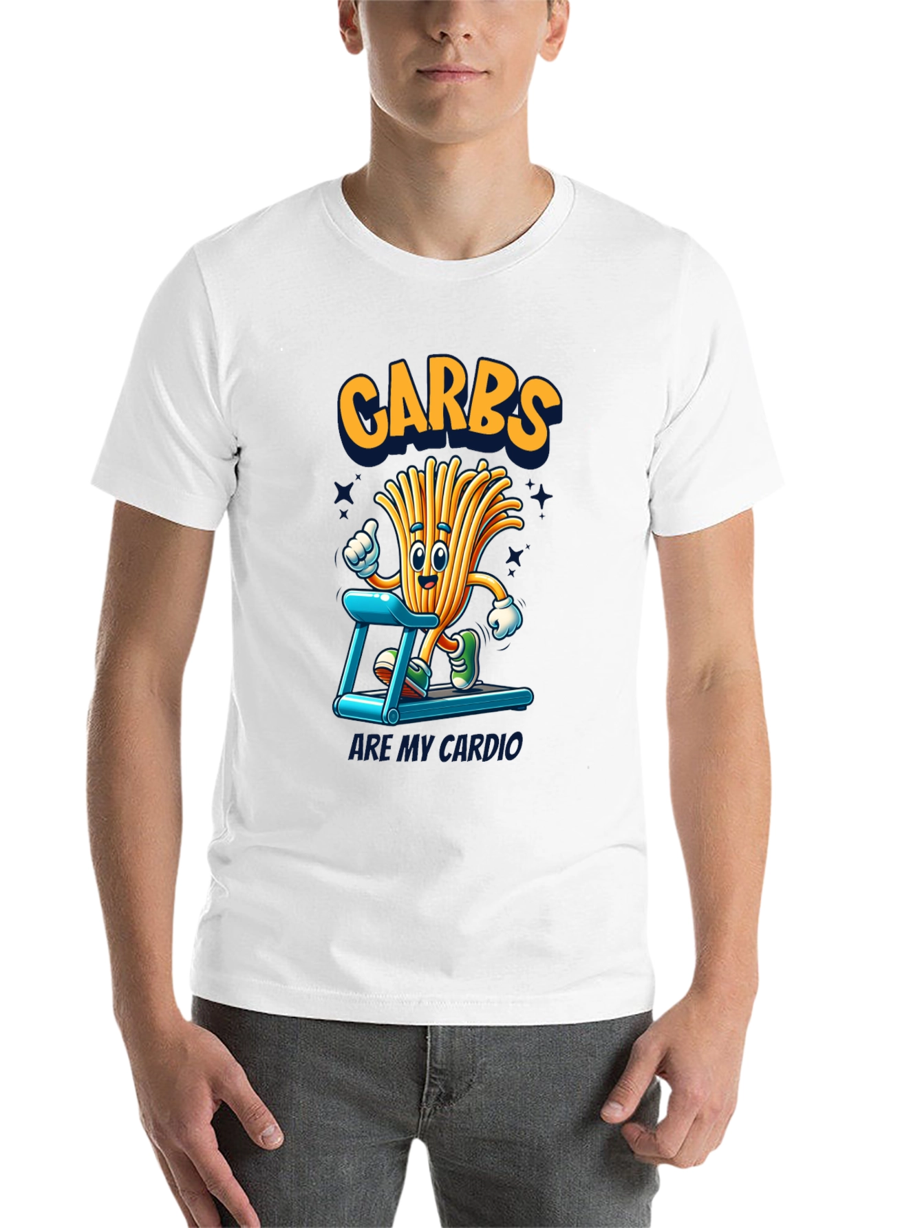 Black Carbs Are My Cardio Funny T-Shirt view 14