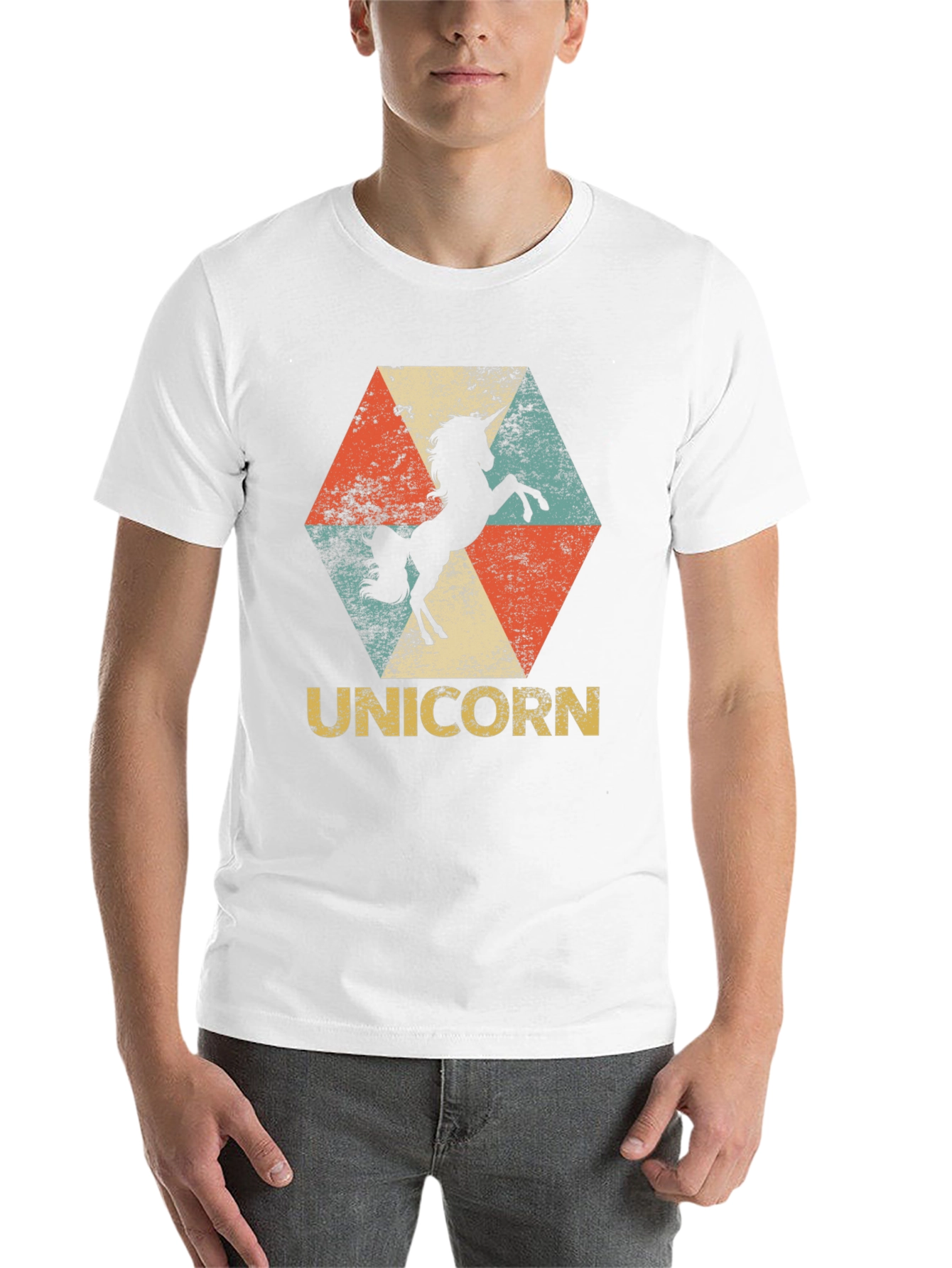 Black Retro Unicorn Graphic Tee view 14