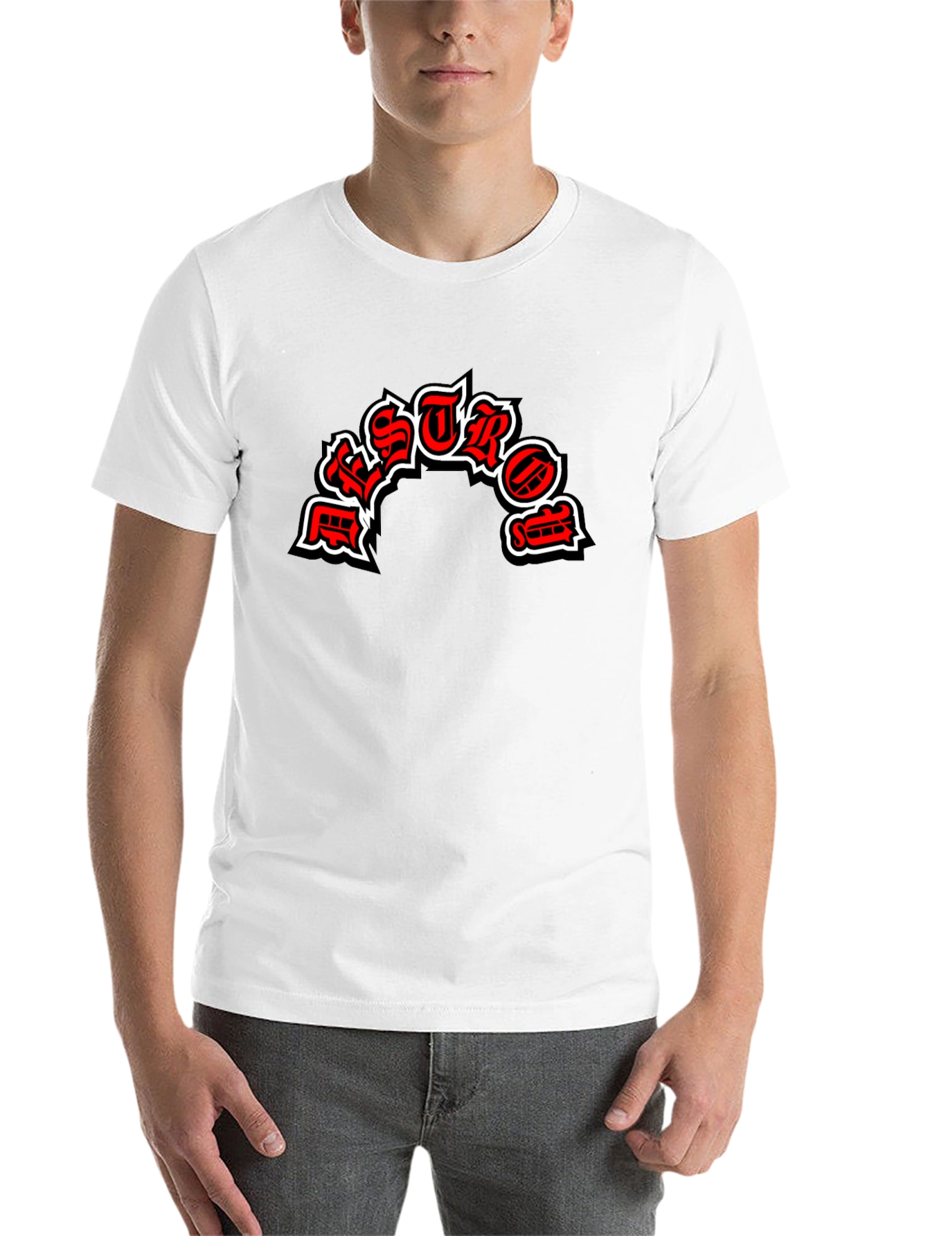 Black Astro T-Shirt, Black Cotton Blend, Graphic Print Tee view 14