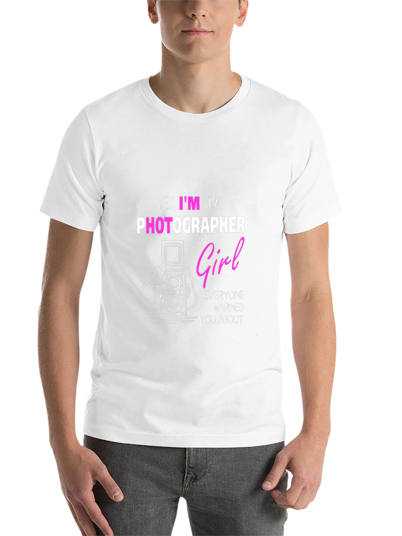 Black Photographer Girl T-Shirt - Funny Camera Tee view 14
