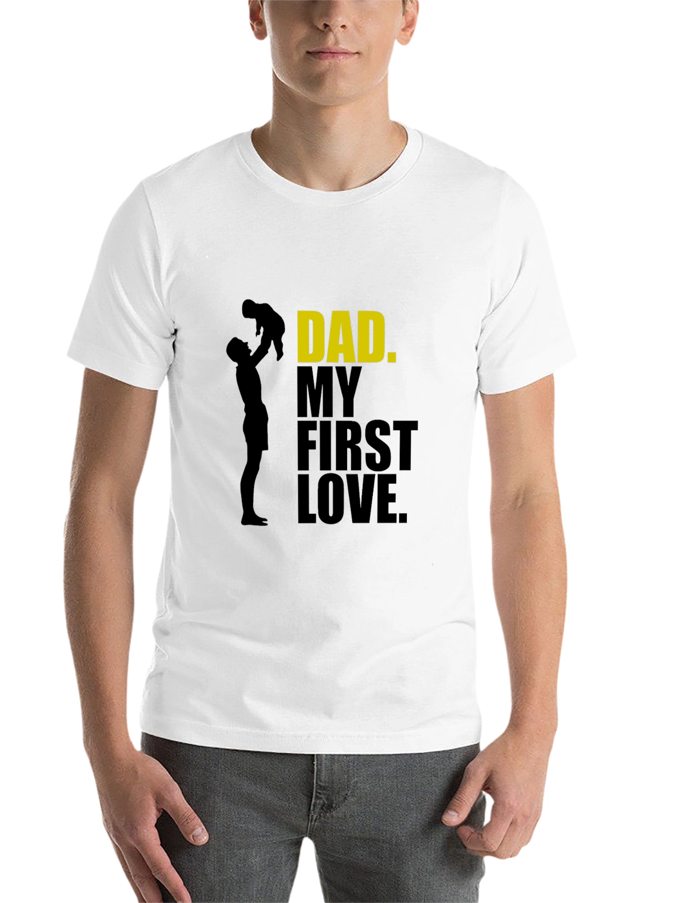 Black Dad My First Love T-Shirt - Father's Day Gift view 14
