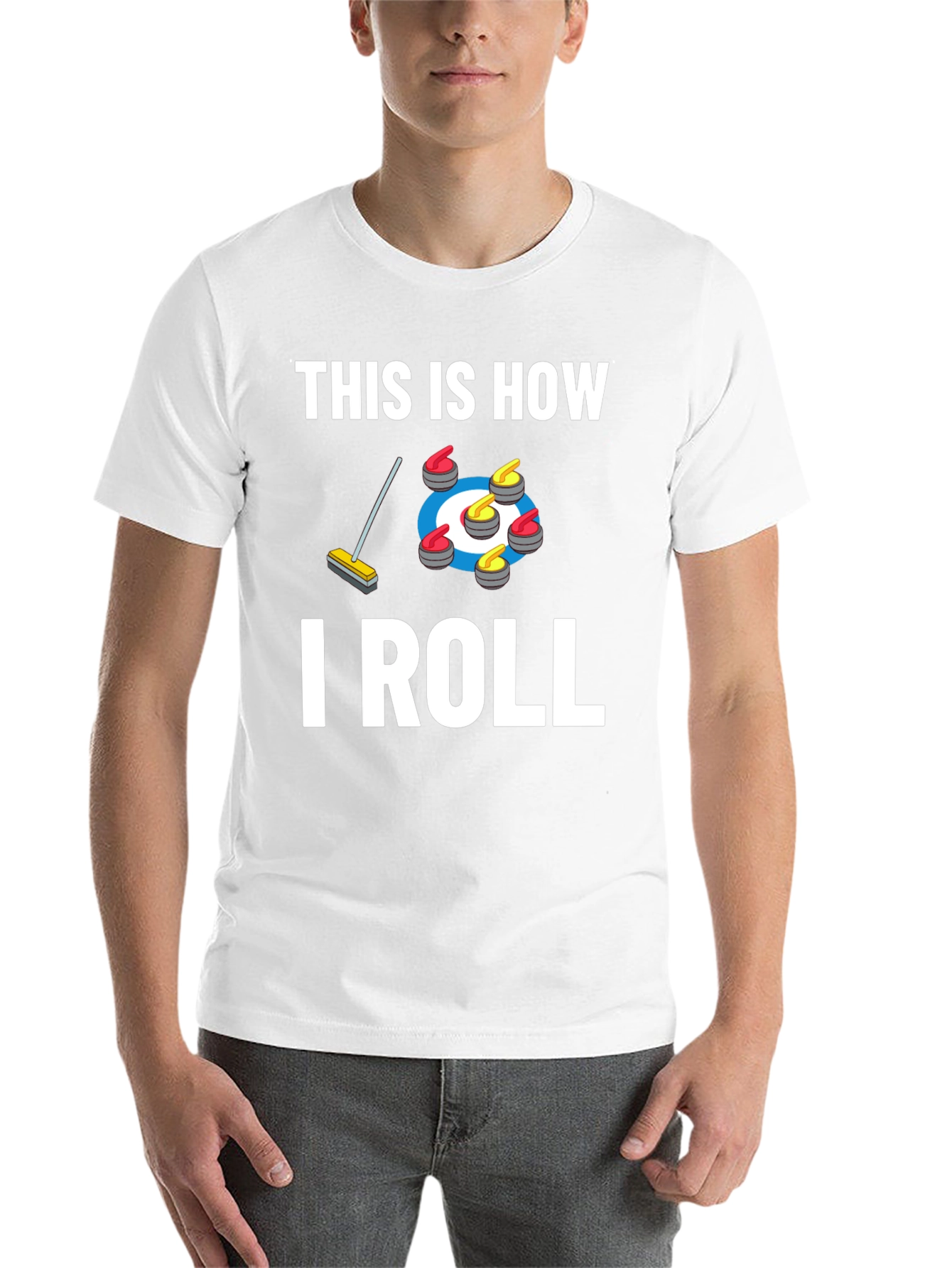 Black Curling "This Is How I Roll" Graphic T-Shirt view 14