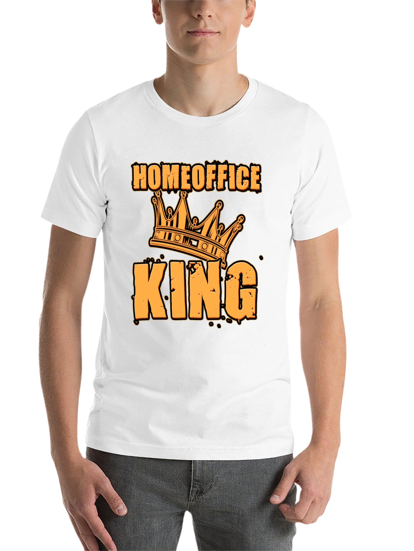Black Home Office King T-Shirt - Funny Work From Home Tee view 14