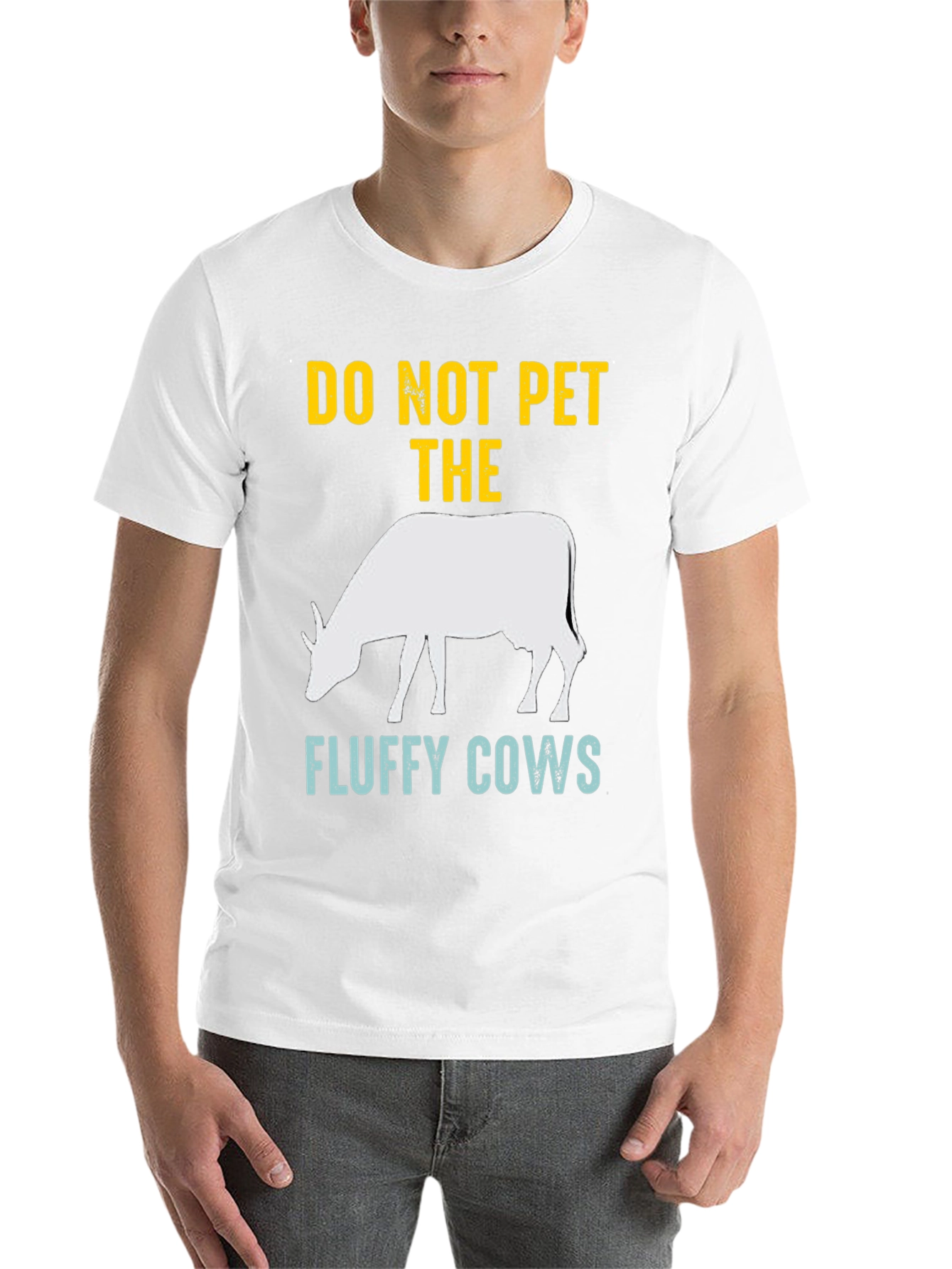 Black Do Not Pet The Fluffy Cows Graphic Tee view 14