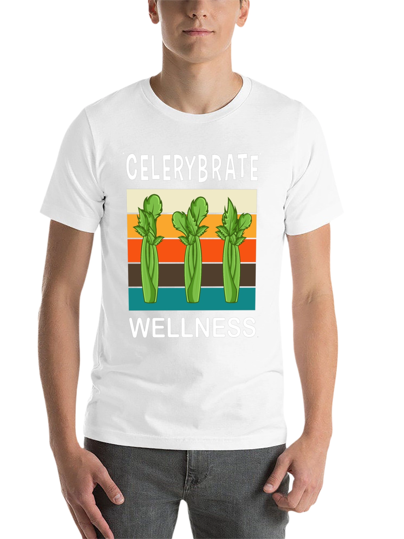Black Celerybrate Wellness T-Shirt - Retro Style view 14