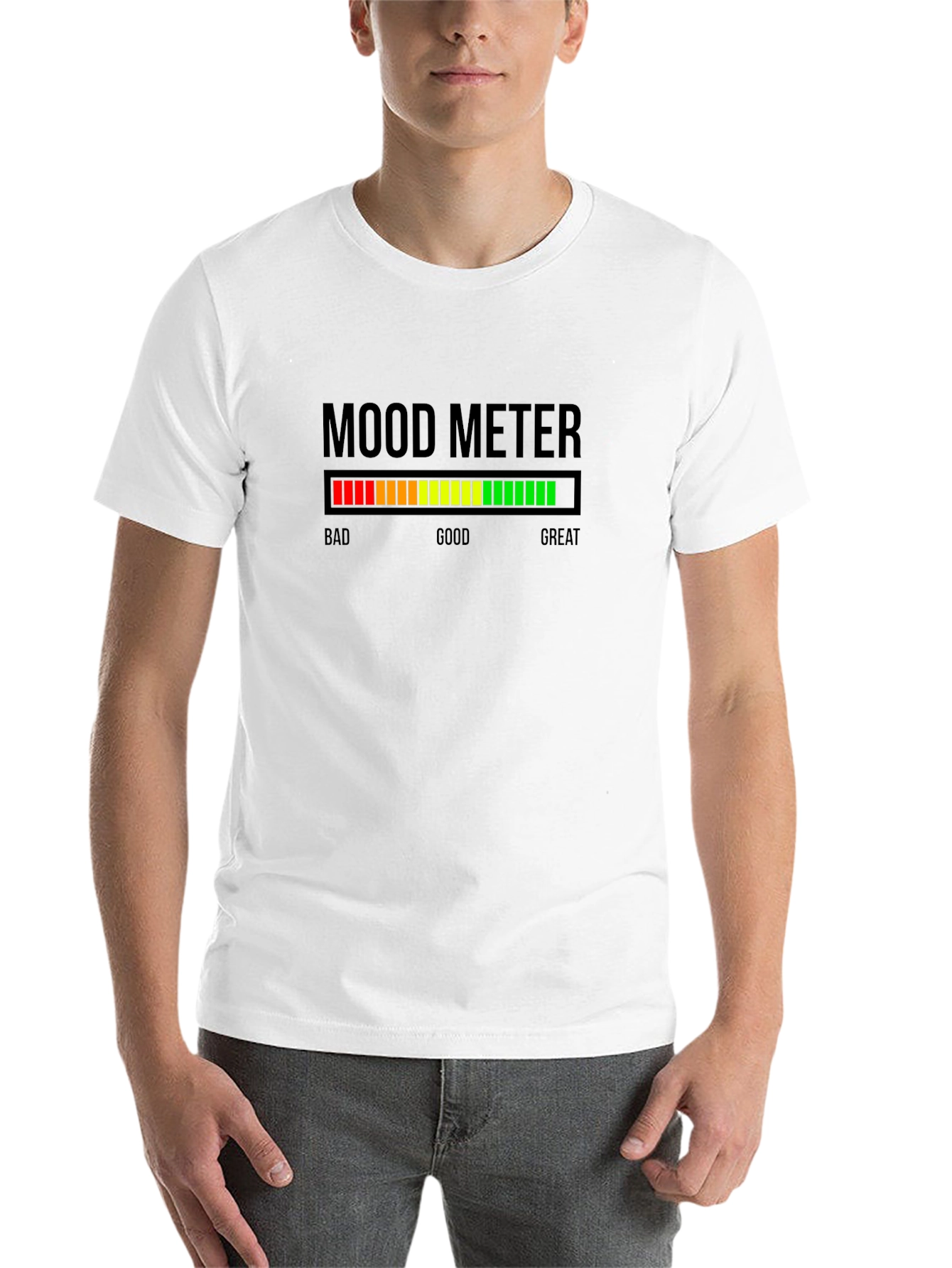 Black Mood Meter Graphic T-Shirt - Express Your Feelings! view 14