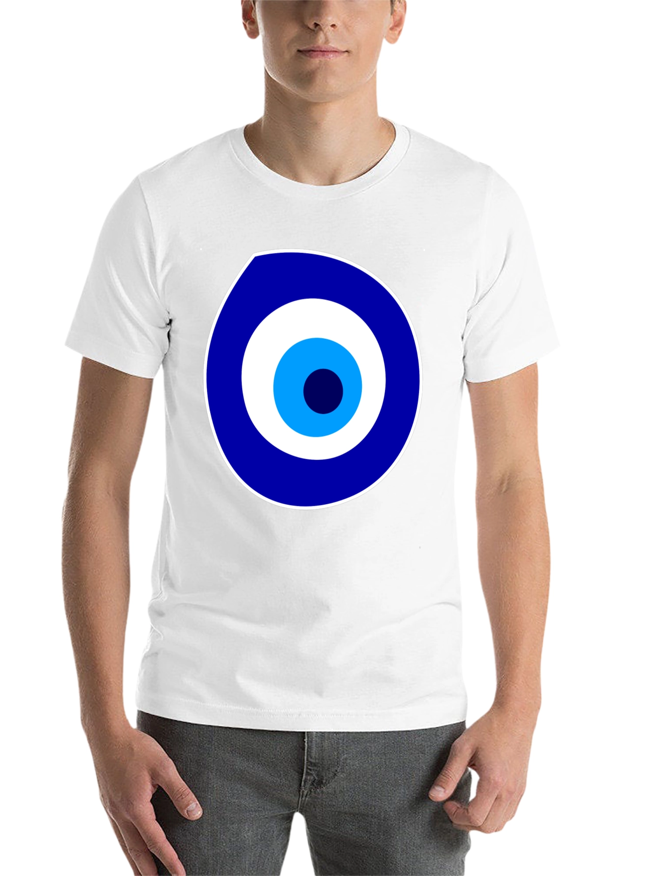 Black Evil Eye Graphic Print Black T-Shirt view 14