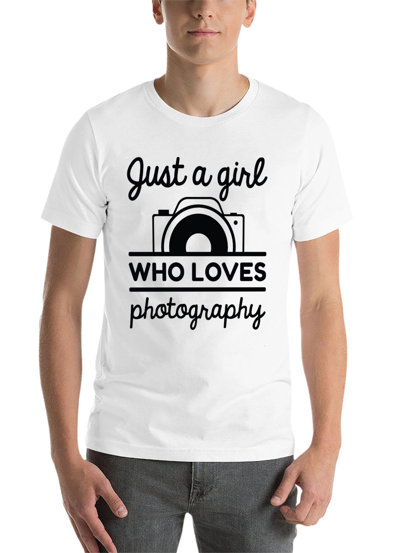 Black Just a Girl Who Loves Photography T-Shirt view 14