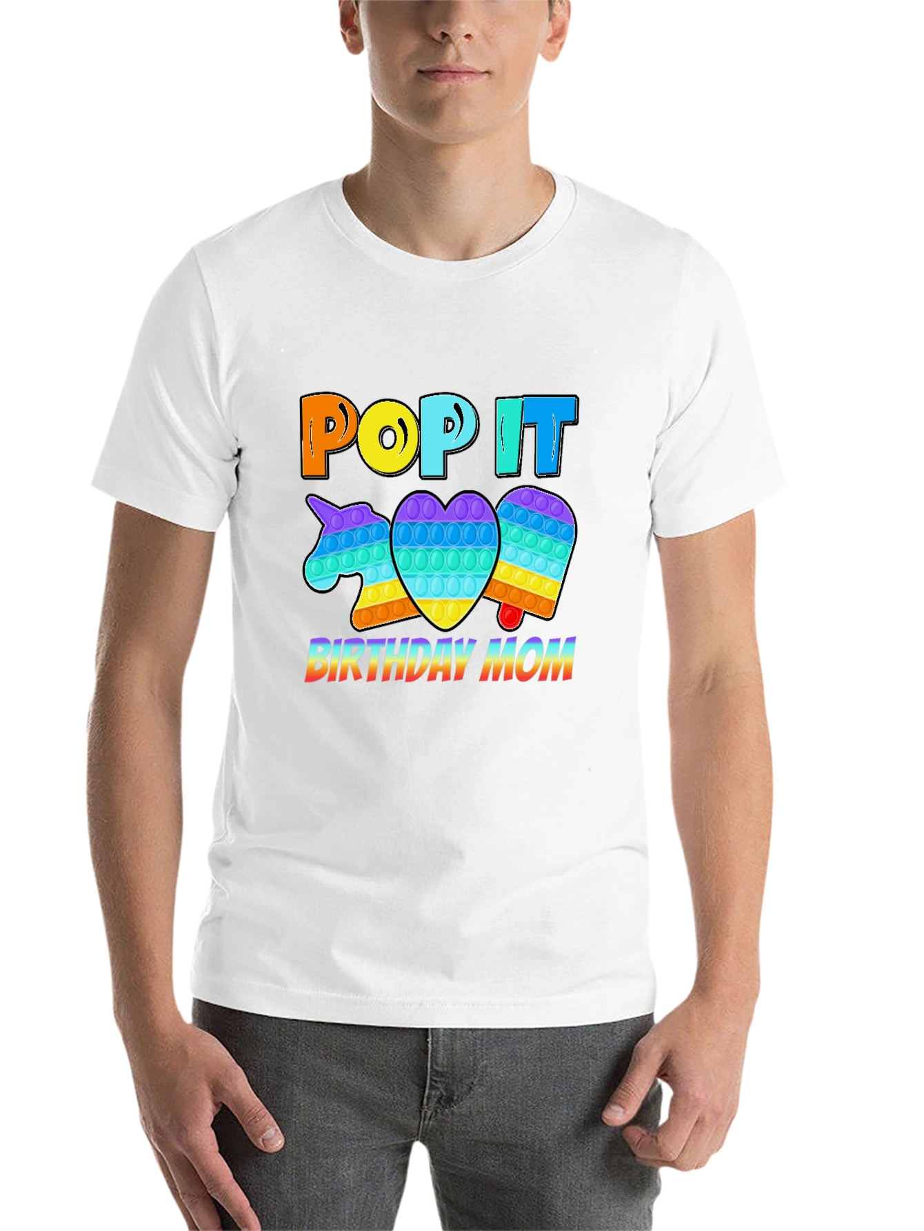 Black Pop It Birthday Mom T-Shirt view 14