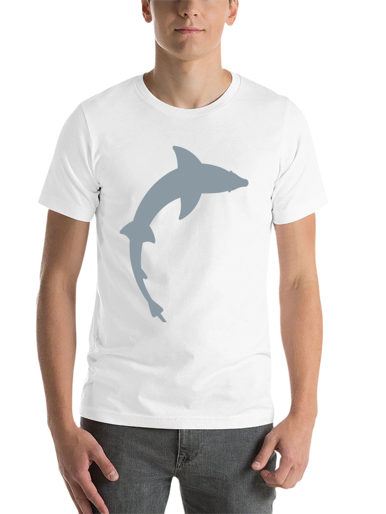 Black Dolphin Graphic Tee - Casual Black T-Shirt view 14