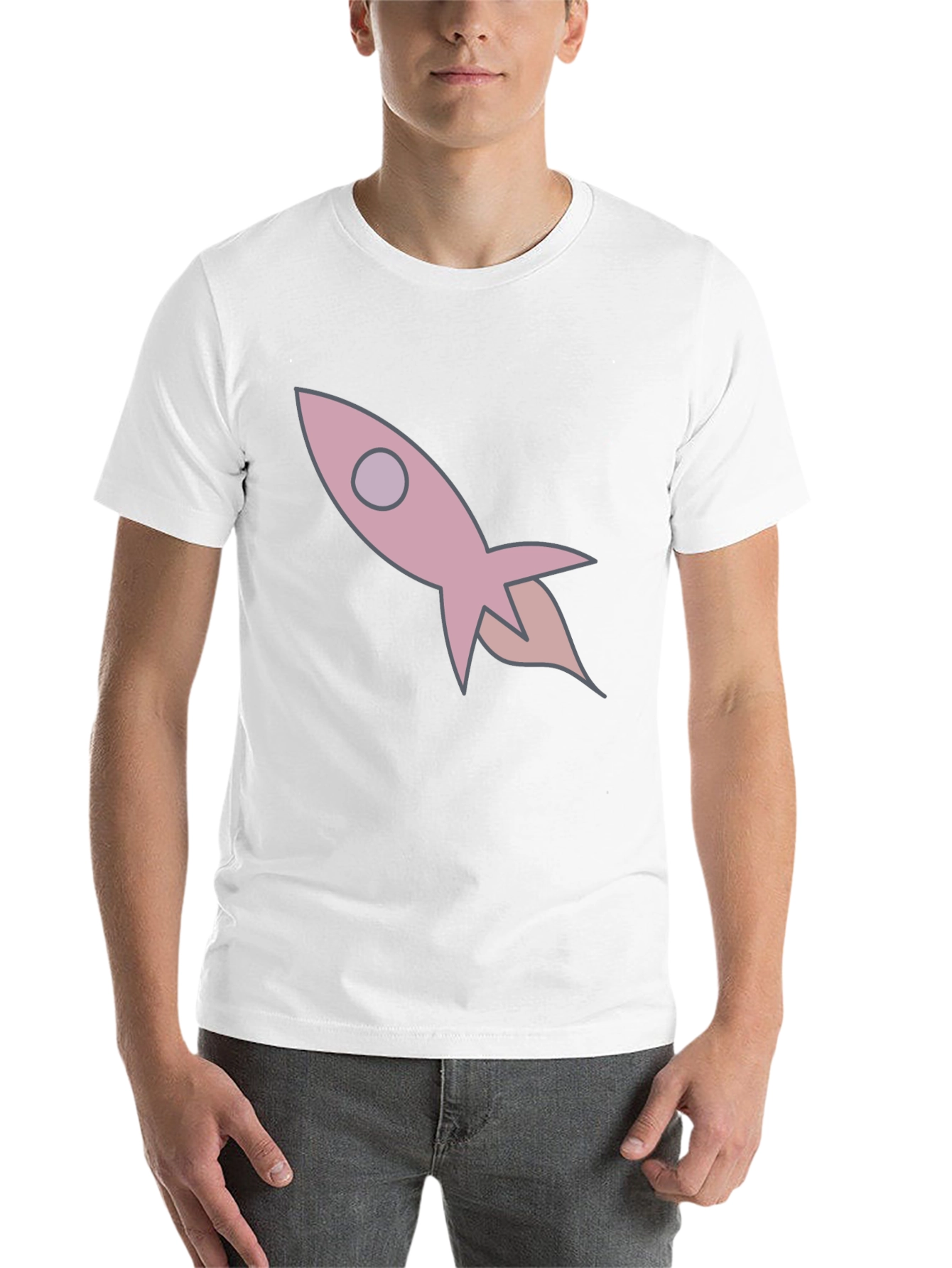 Black Rocket Graphic Tee - Cool Casual Cotton T-Shirt view 14
