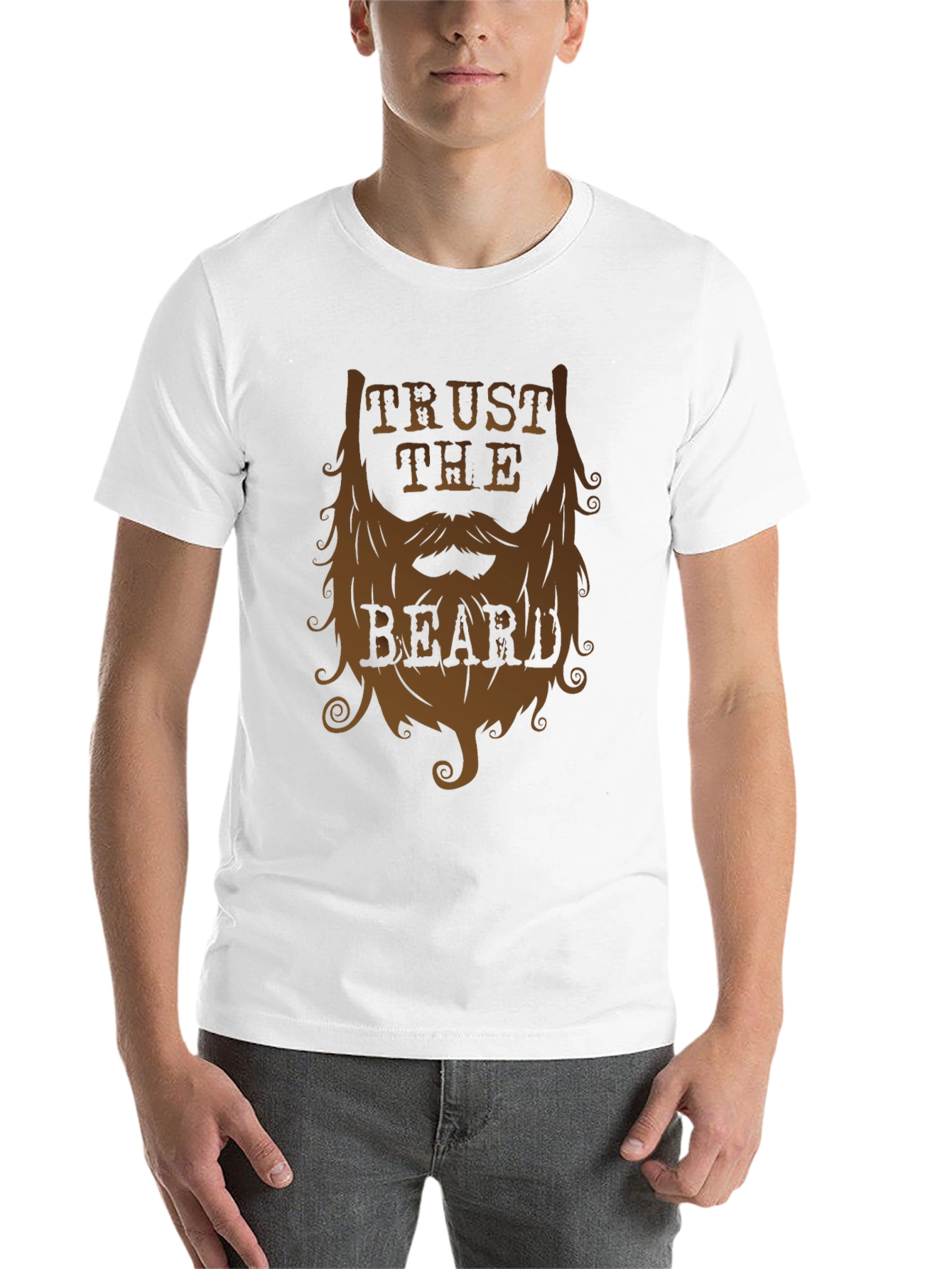 Black Trust the Beard Graphic Tee - Black view 14