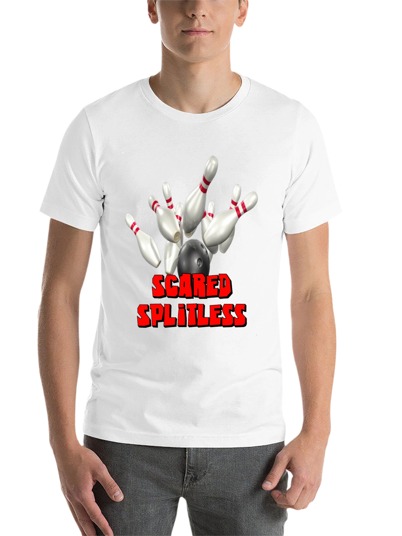 Black Scared Splitless Bowling Graphic Tee view 14