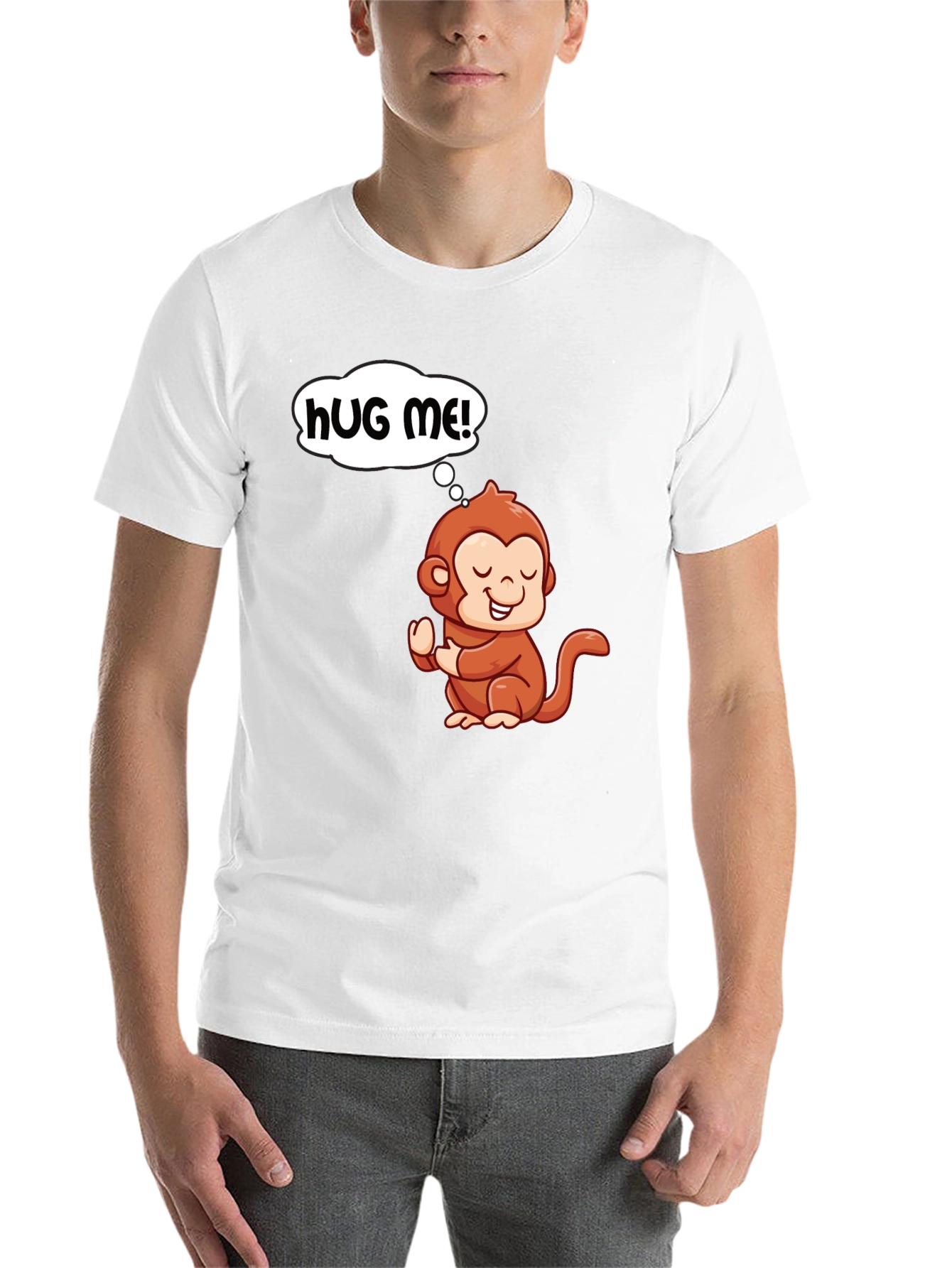 Cute Monkey Graphic T-Shirt - Hug Me! - 14