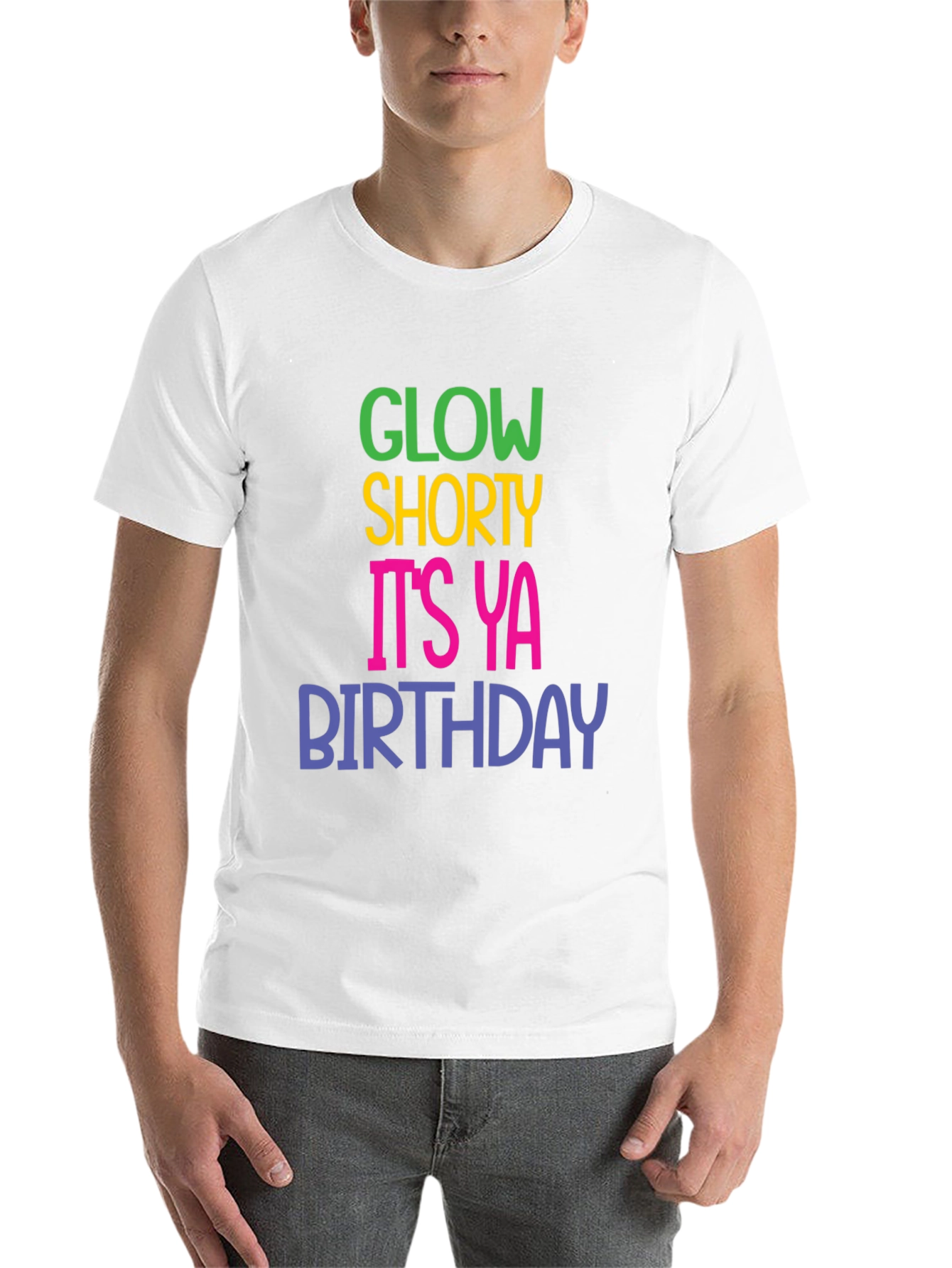 Black Glow Shorty Birthday Graphic T-Shirt view 14