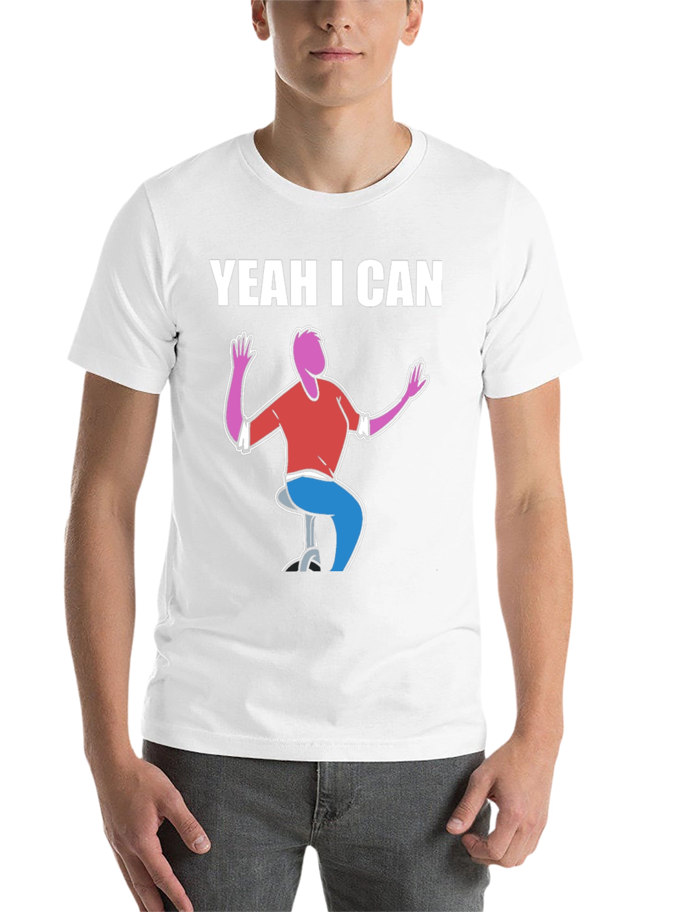 Black Yeah I Can Graphic Tee - Quirky Humor T-Shirt view 14