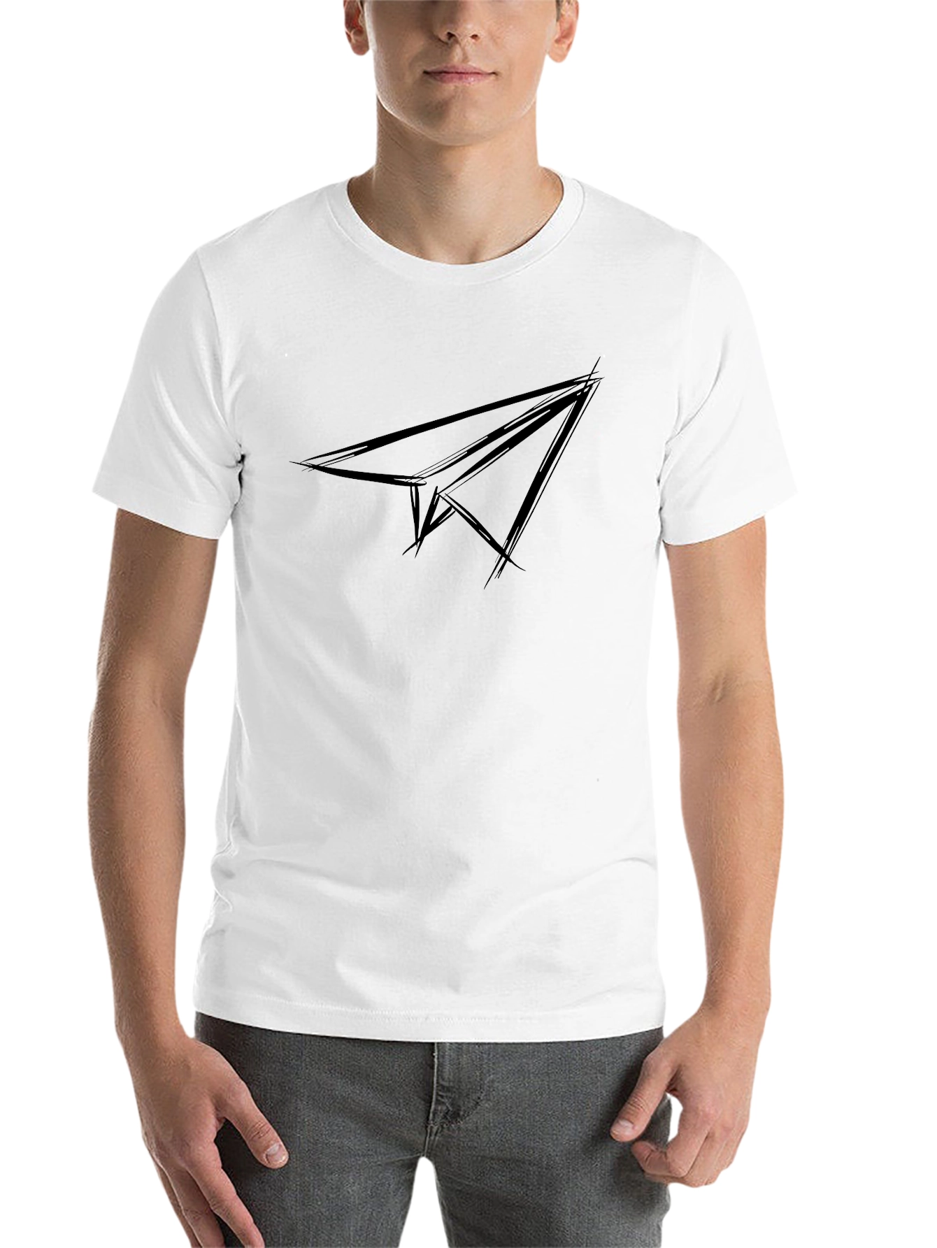 Black Paper Airplane Graphic Tee - Black view 14