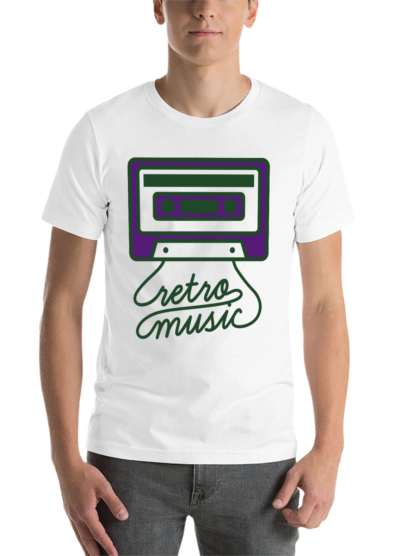 Black Retro Music Graphic Tee - Black view 14