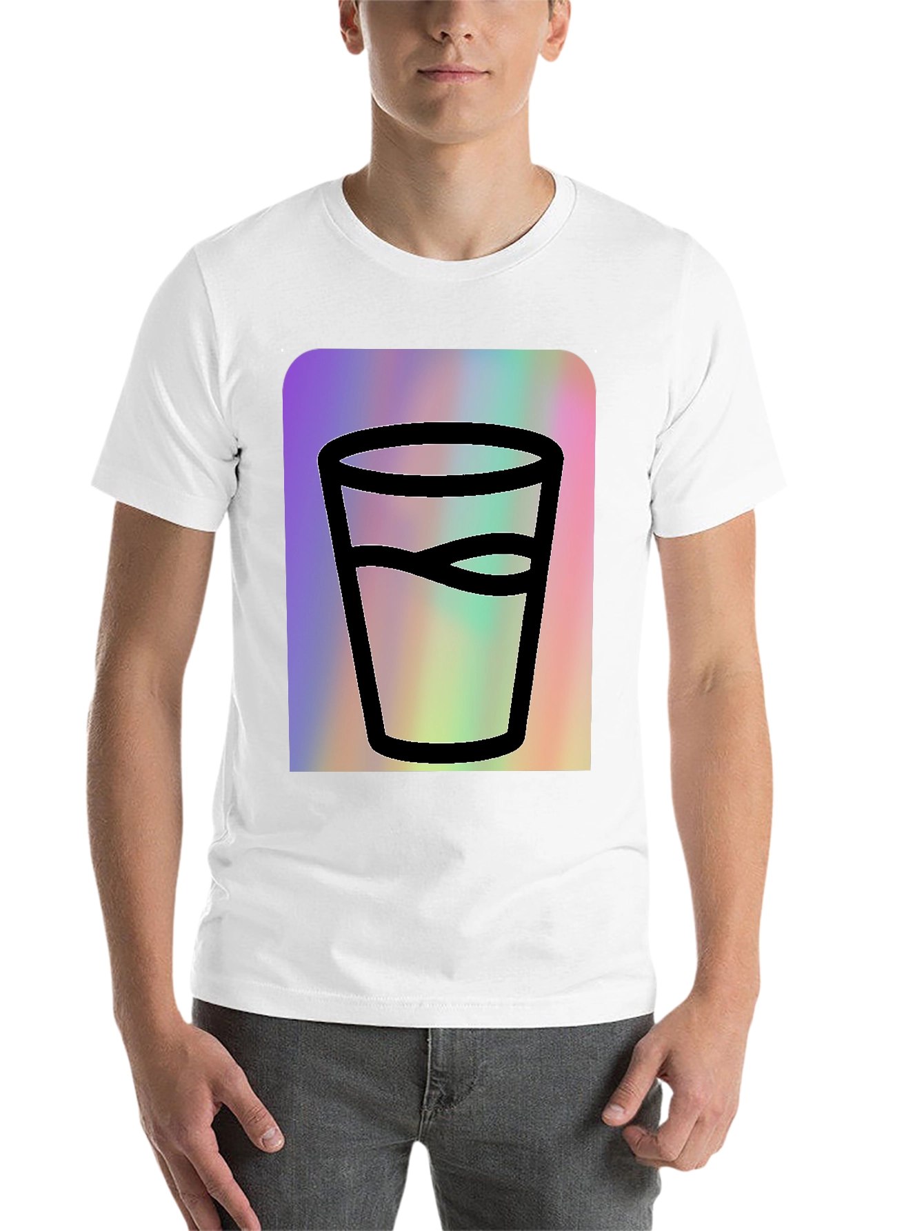 Black Glass of Water Graphic Tee - Soft Black Cotton view 14