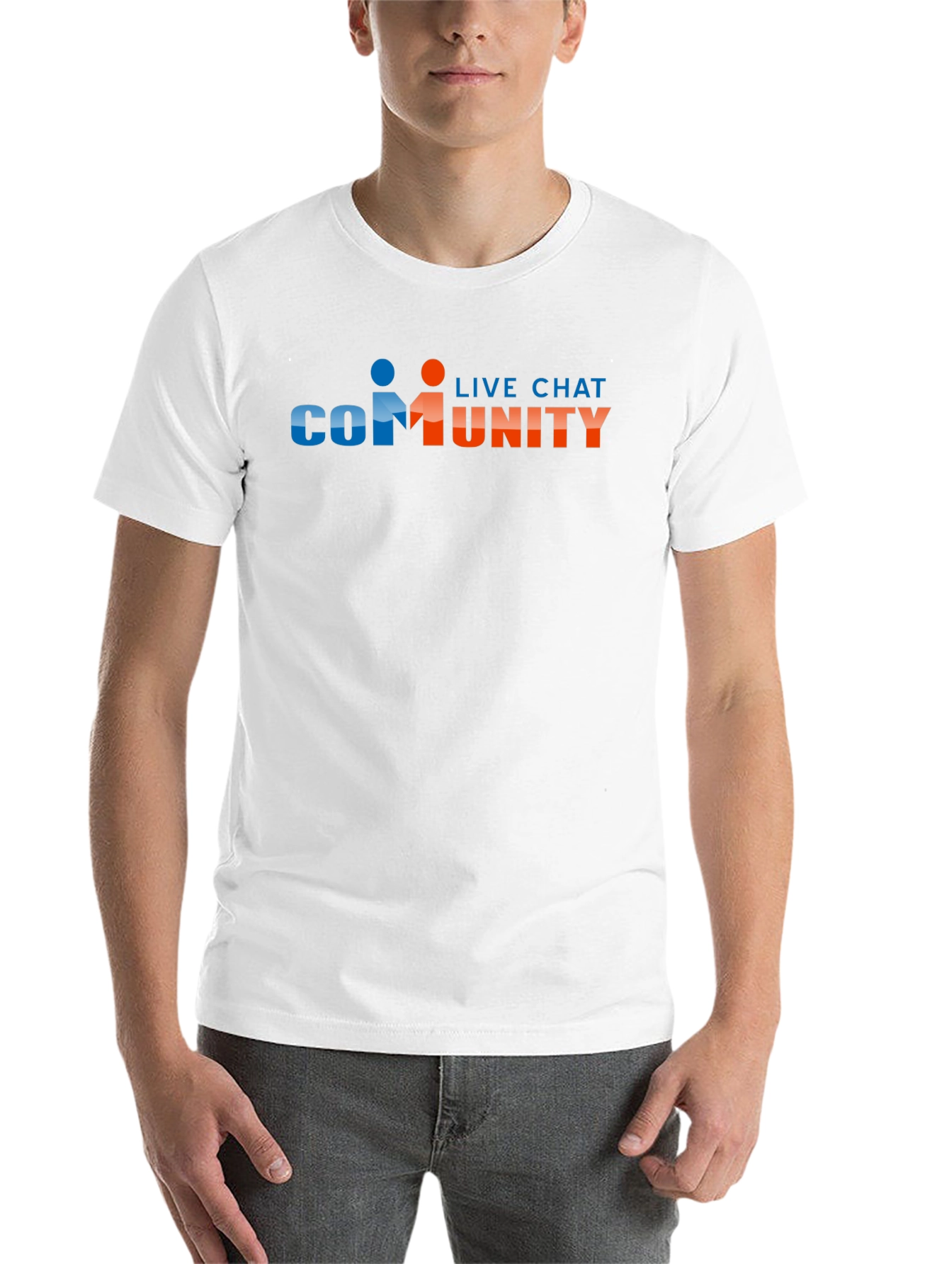 Community Live Chat Graphic Black T-Shirt - 14