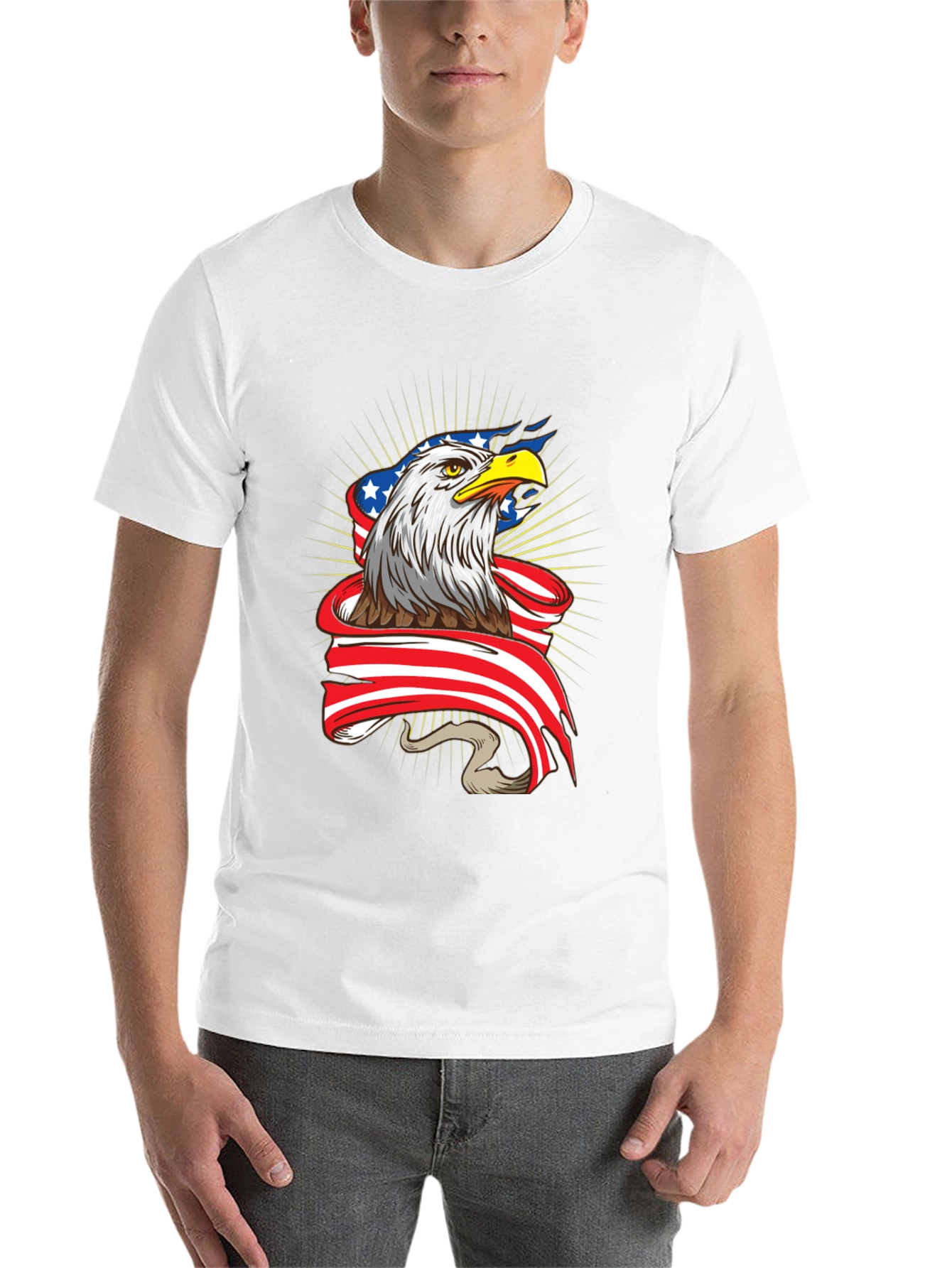 American Eagle Graphic Tee - Patriotic T-Shirt - 14