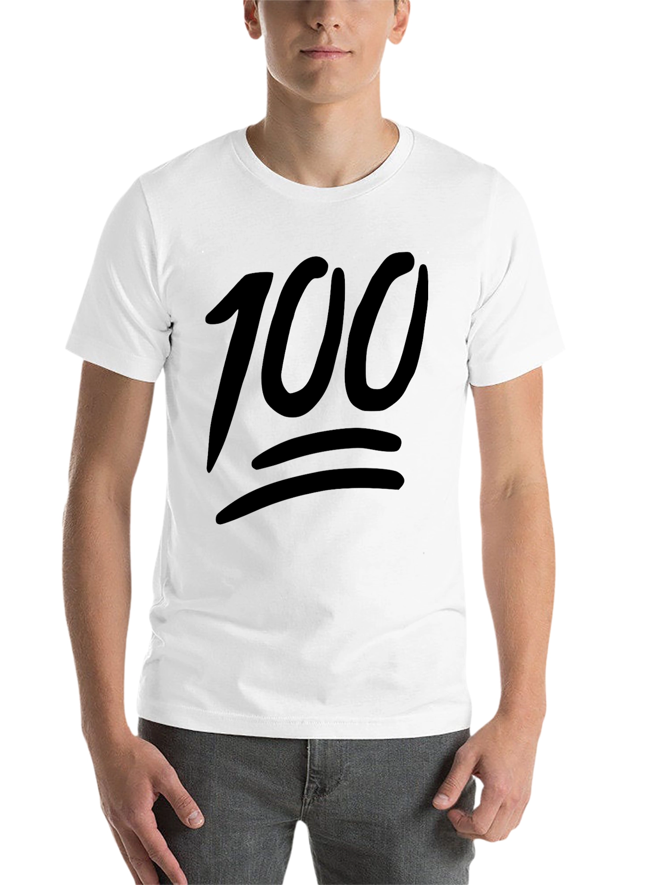 Black 100 Emoji Black T-Shirt - Express Yourself view 14