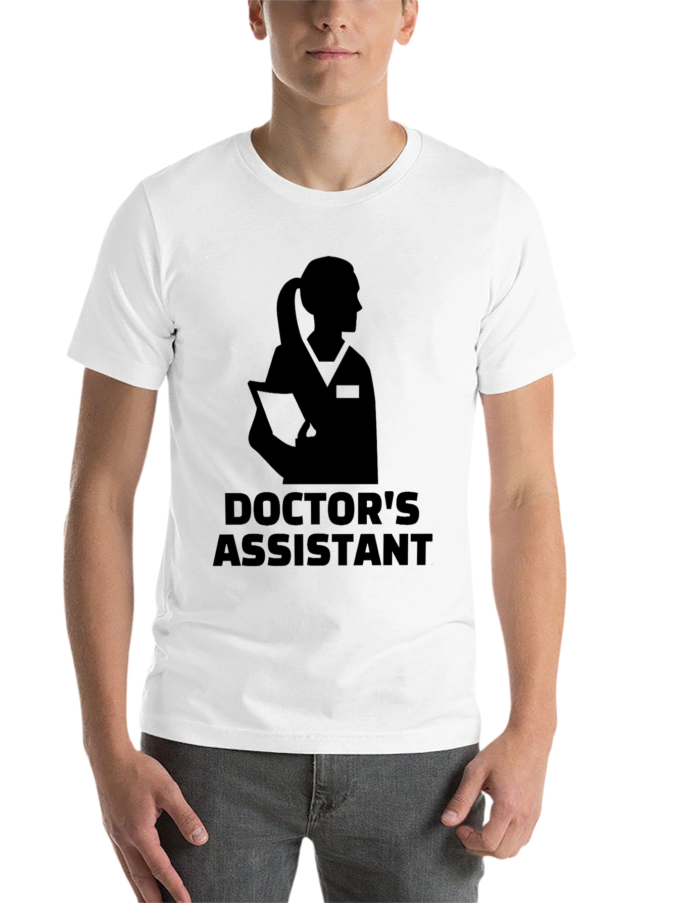 Black Doctor's Assistant Graphic T-Shirt view 14