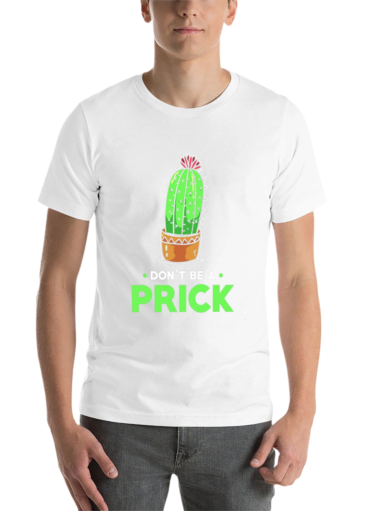 Black Don't Be a Prick Cactus Graphic T-Shirt view 14