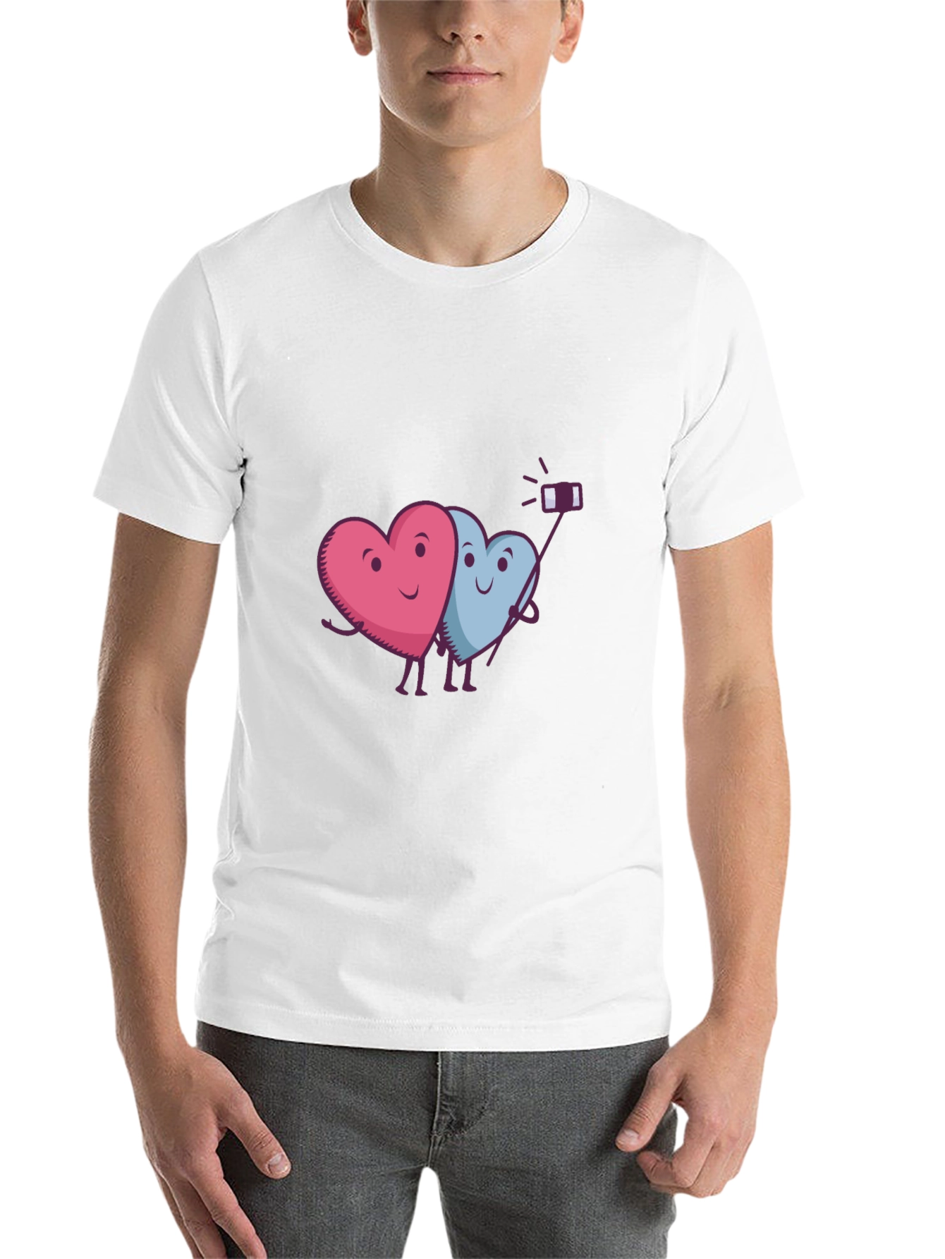 Black Heart Selfie Graphic T-Shirt - Cute & Trendy view 14